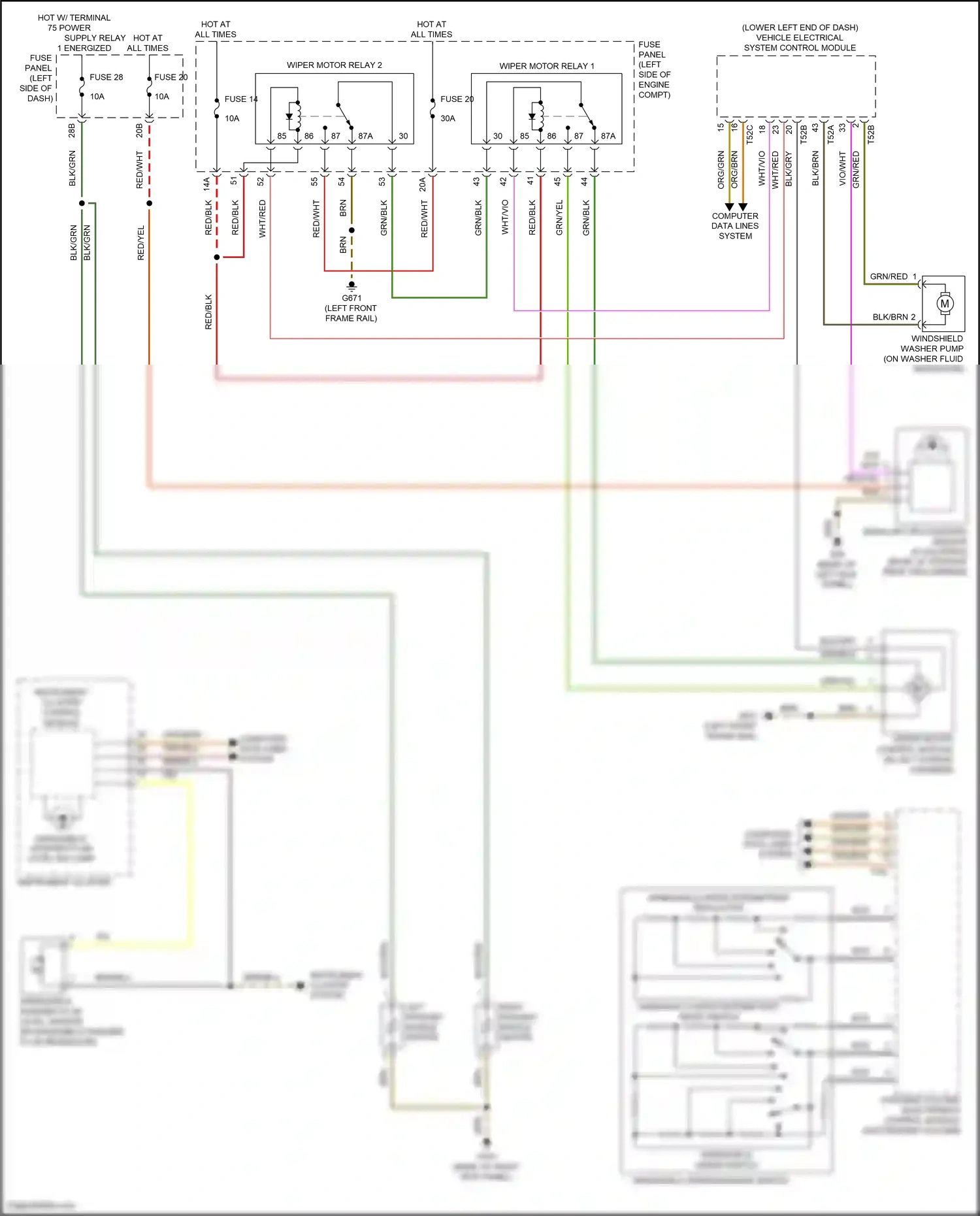 Wiring diagram rain/light recognition sensor for Volkswagen Passat B8 (2014-2020) (4 of 4)