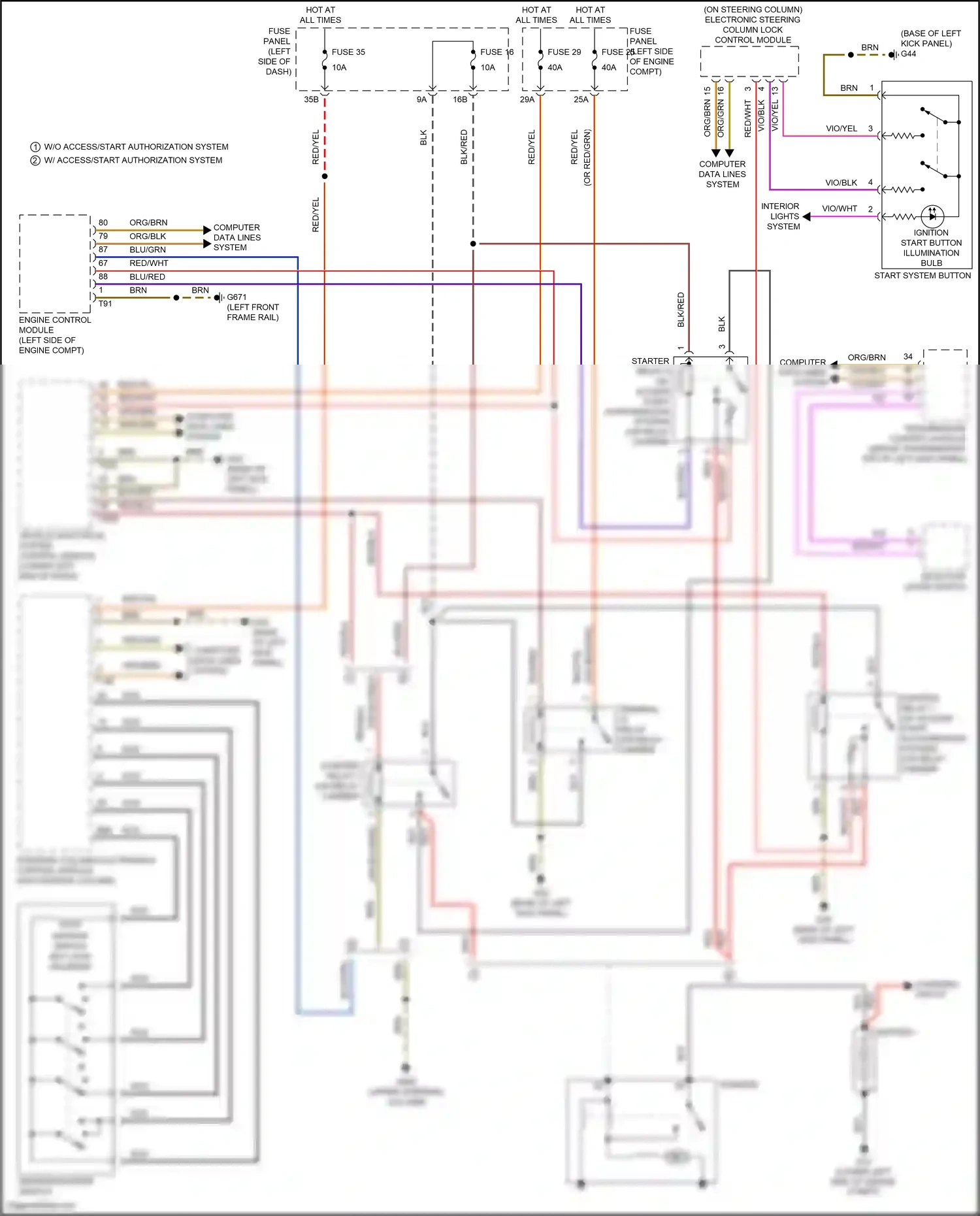 Wiring diagram steering column electronics control module for Volkswagen Passat B8 (2014-2020) (12 of 20)