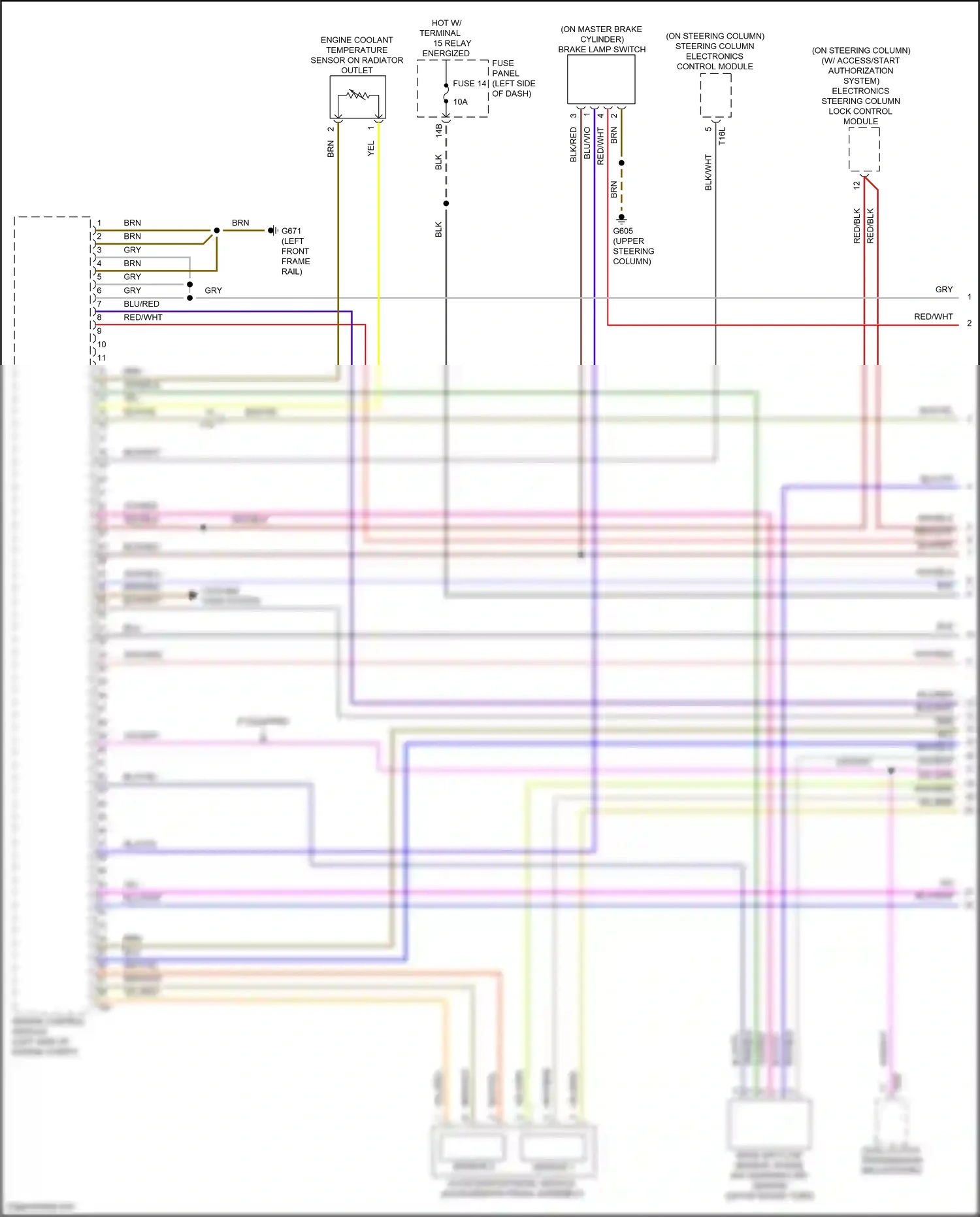 Wiring diagram steering column electronics control module for Volkswagen Passat B8 (2014-2020) (20 of 20)