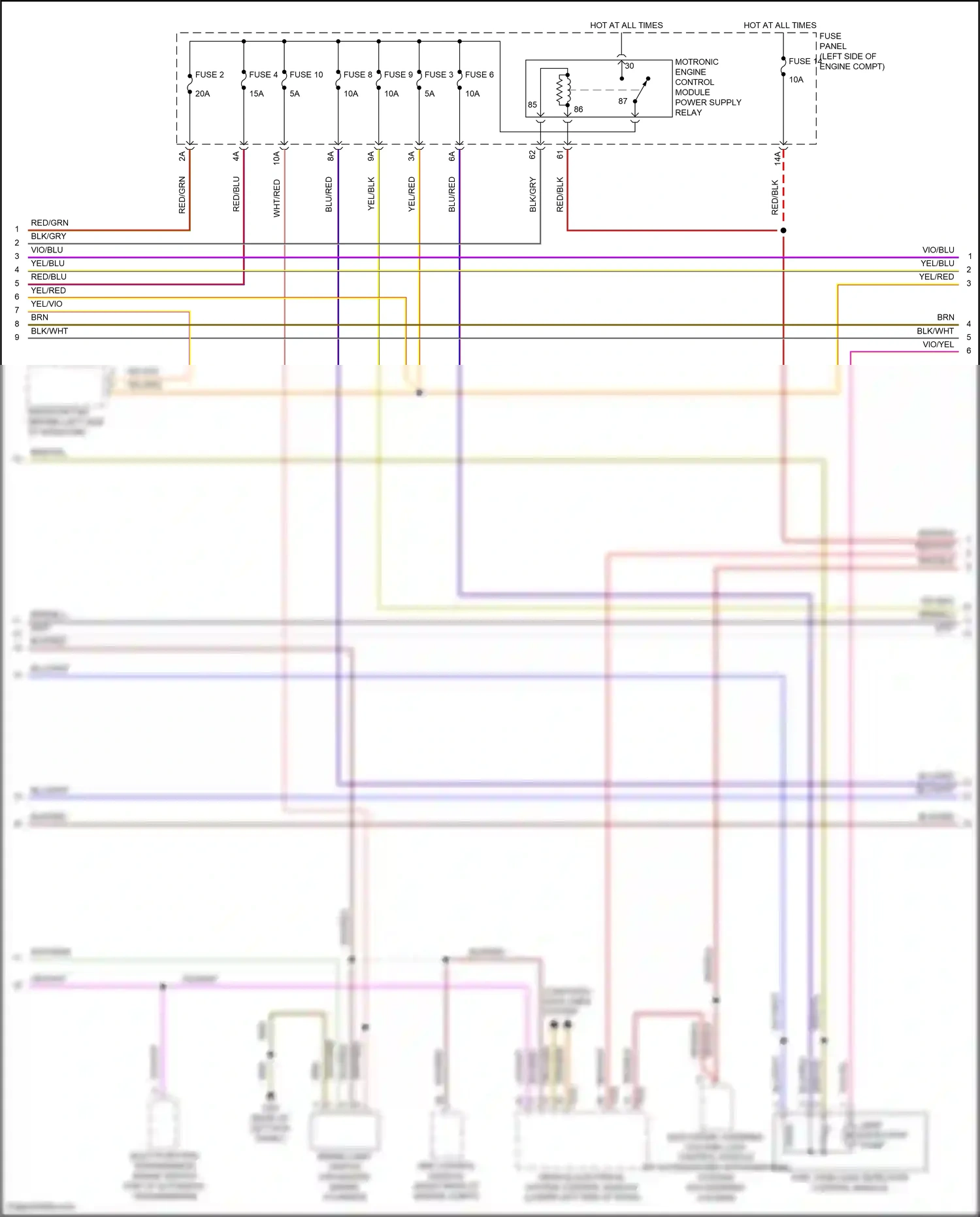 Wiring diagram vehicle electrical system control module for Volkswagen Passat B8 (2014-2020) (30 of 35)