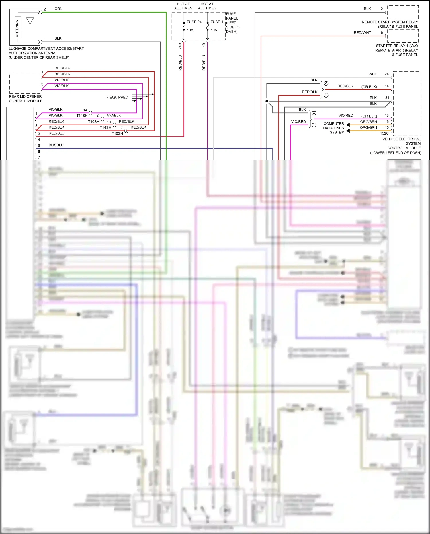 Wiring diagram vio/blk for Volkswagen Passat B8 (2014-2020) (1 of 13)