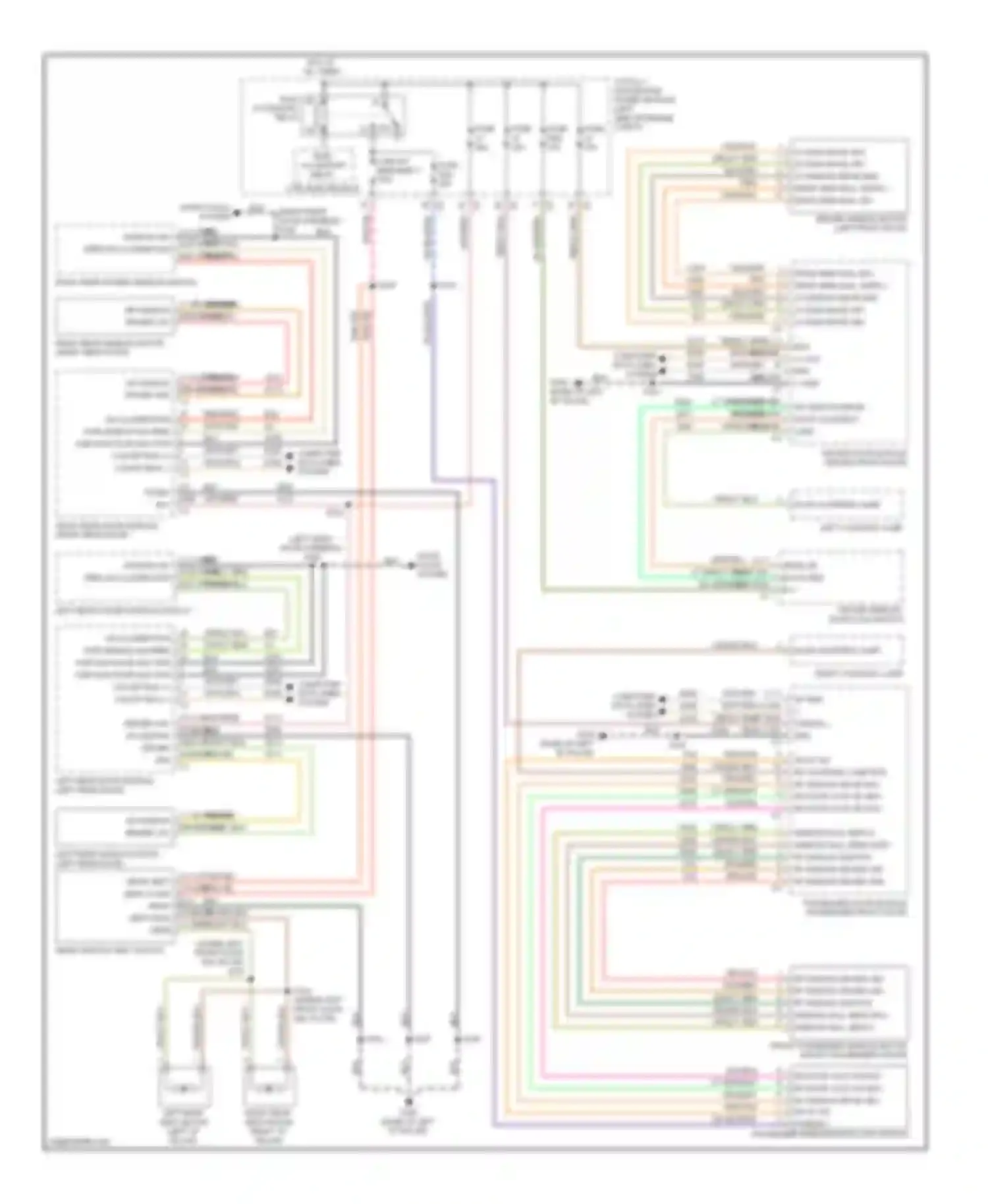 Wiring diagram driver window/ door lock switch for Volkswagen Routan I (2008-2012) (3 of 3)