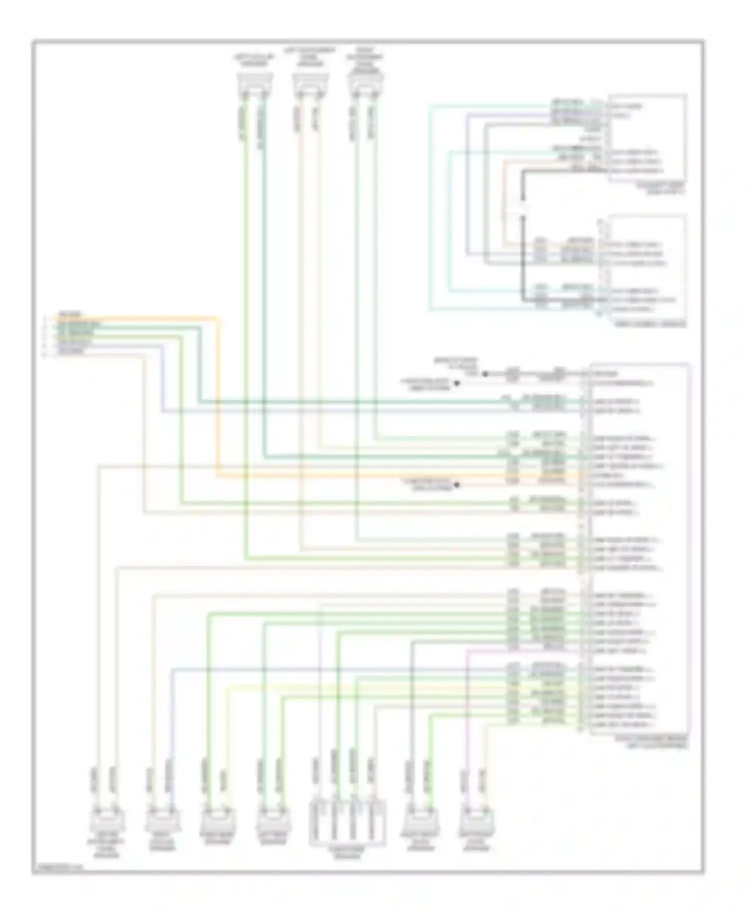 Wiring diagram left d pillar speaker for Volkswagen Routan I (2008-2012) (2 of 2)