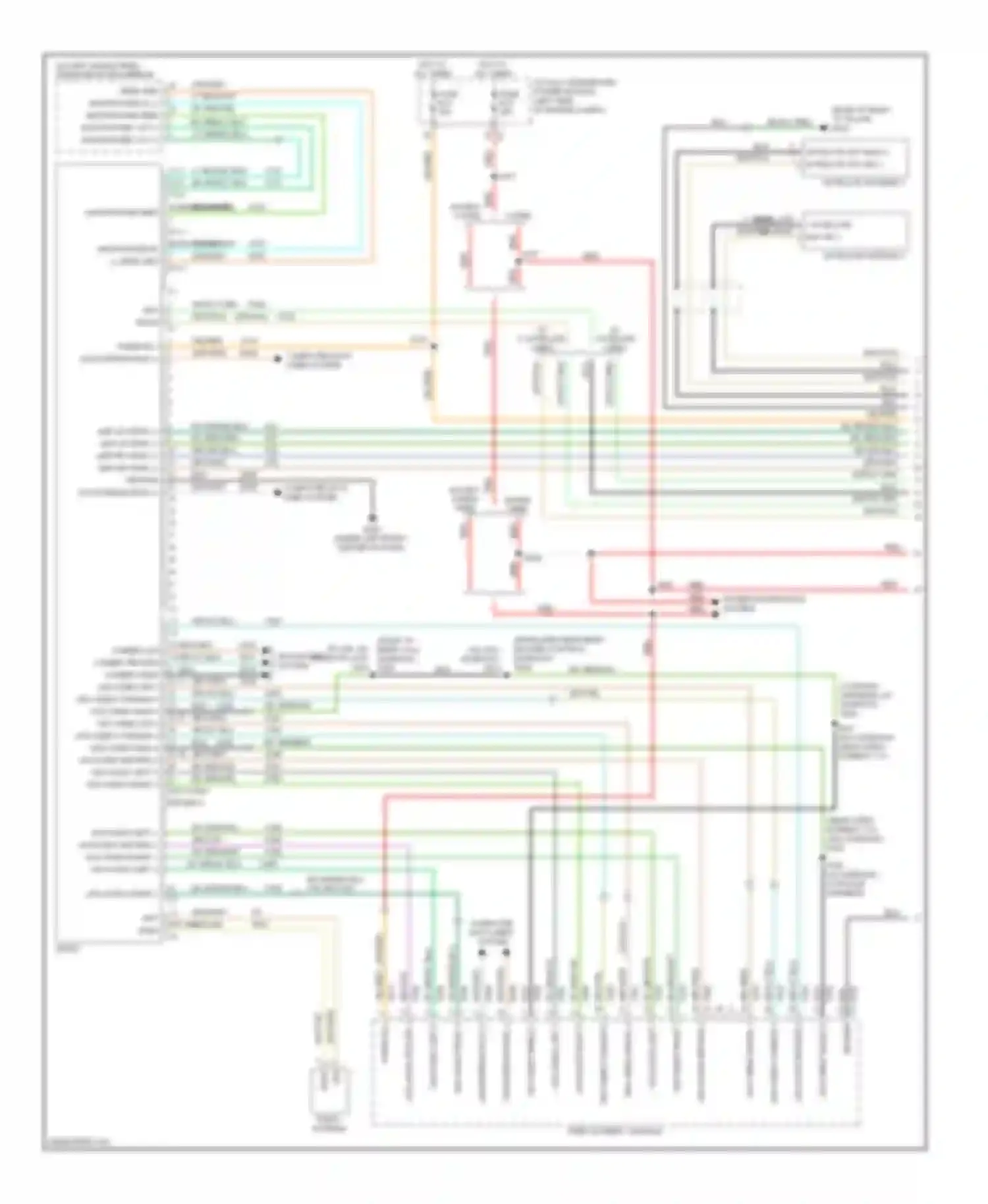 Wiring diagram power distribution system for Volkswagen Routan I (2008-2012) (3 of 4)
