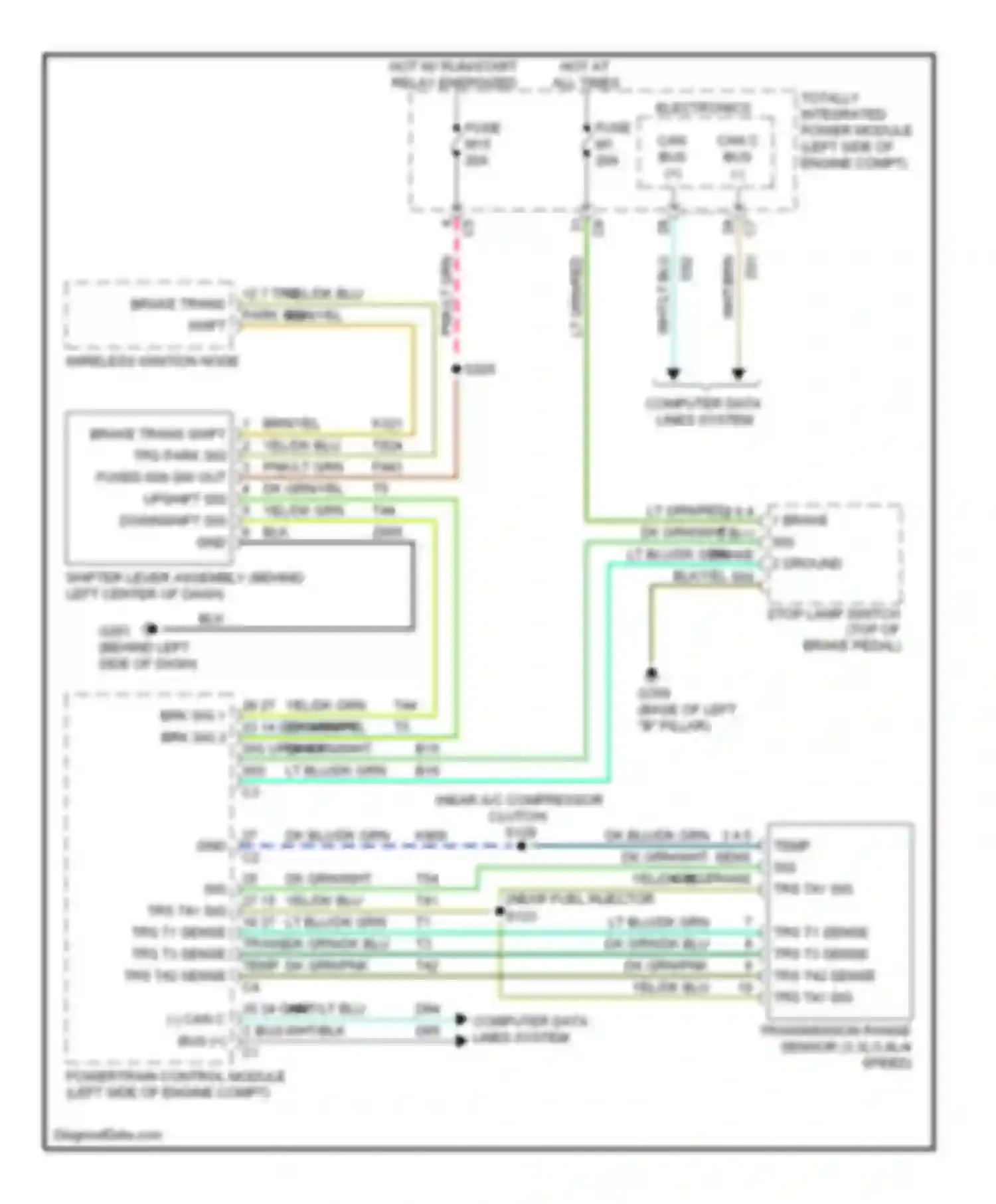 Wiring diagram wireless ignition node for Volkswagen Routan I (2008-2012) (2 of 2)