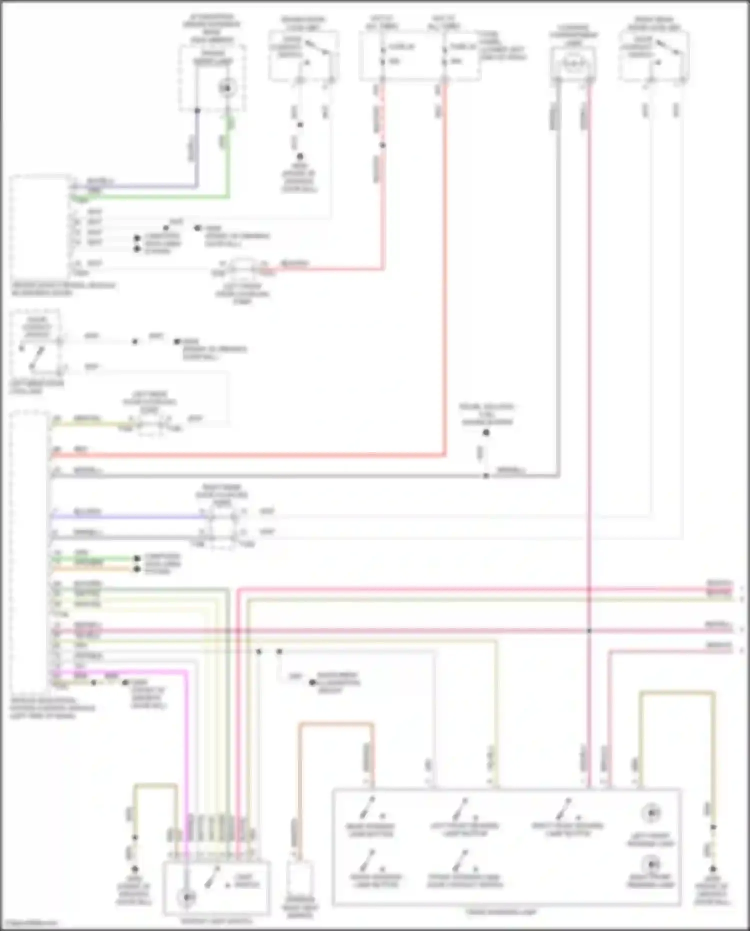 Taos Volkswagen I (2020-2024): Courtesy lamps circuit (1 of 2)