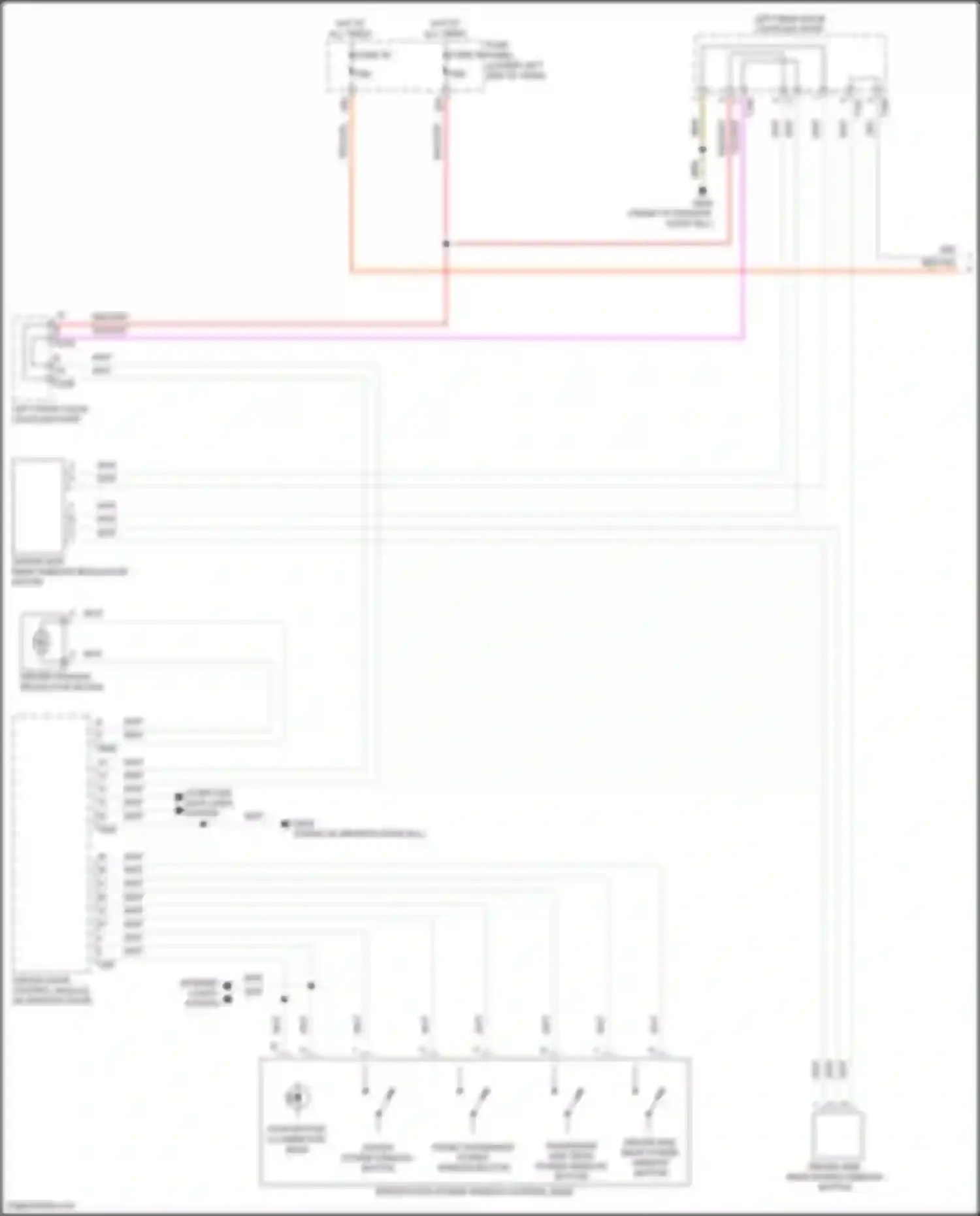 Taos Volkswagen I (2020-2024): Power windows circuit (1 of 2)