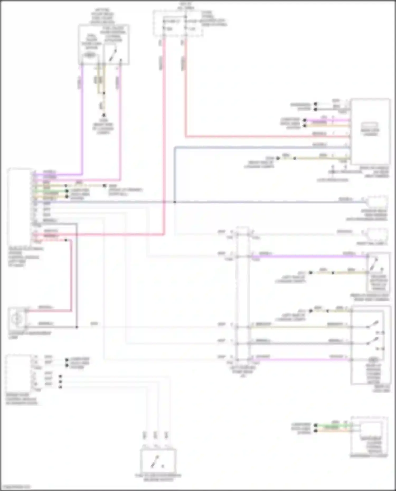 Taos Volkswagen I (2020-2024): Trunk & fuel door release circuit