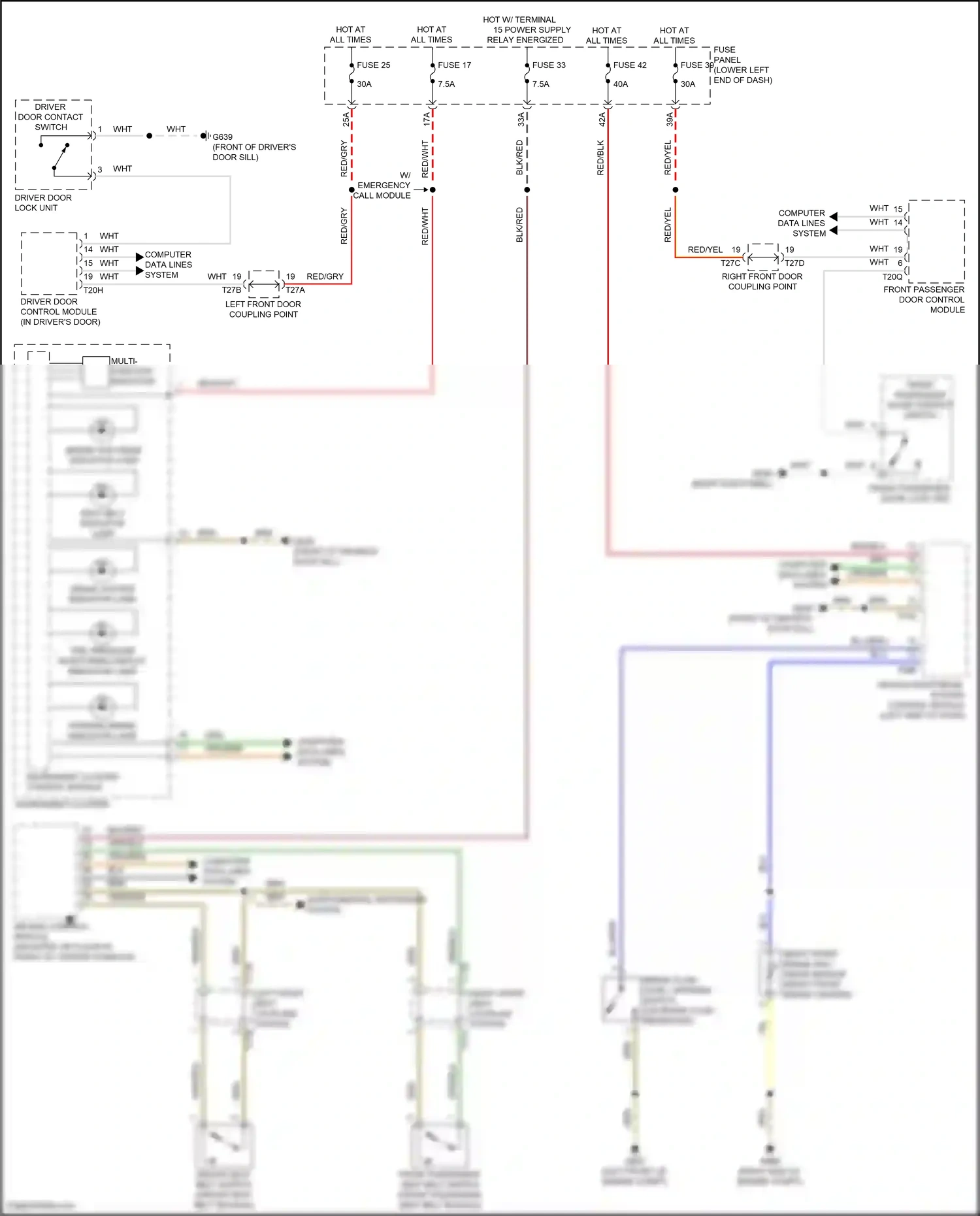 Volkswagen Taos I (2020-2024) multi-function indicator wiring diagram  (2 of 2)
