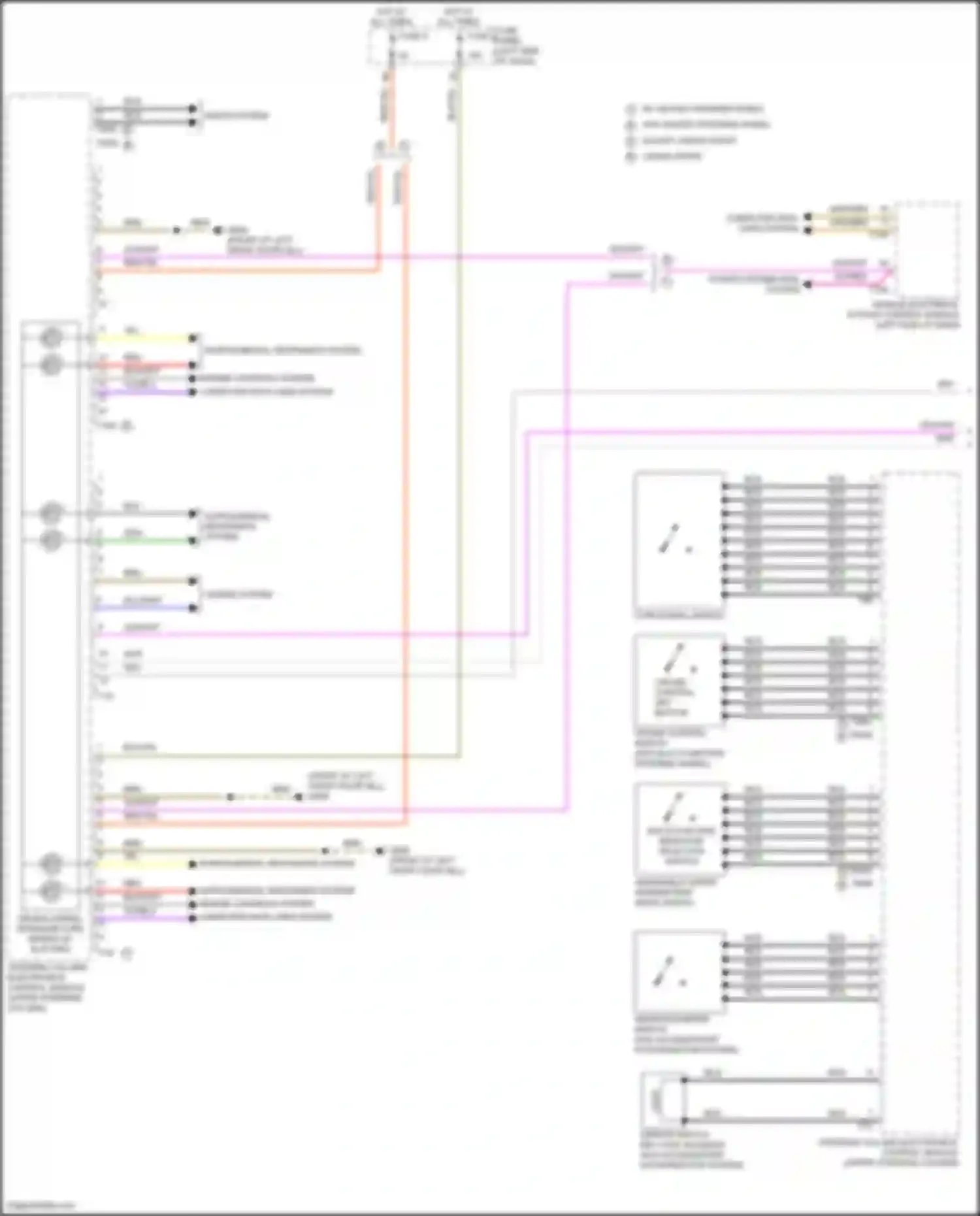 Teramont X Volkswagen I facelift (2021-2024): Steering column electronic systems control module circuit (1 of 2)