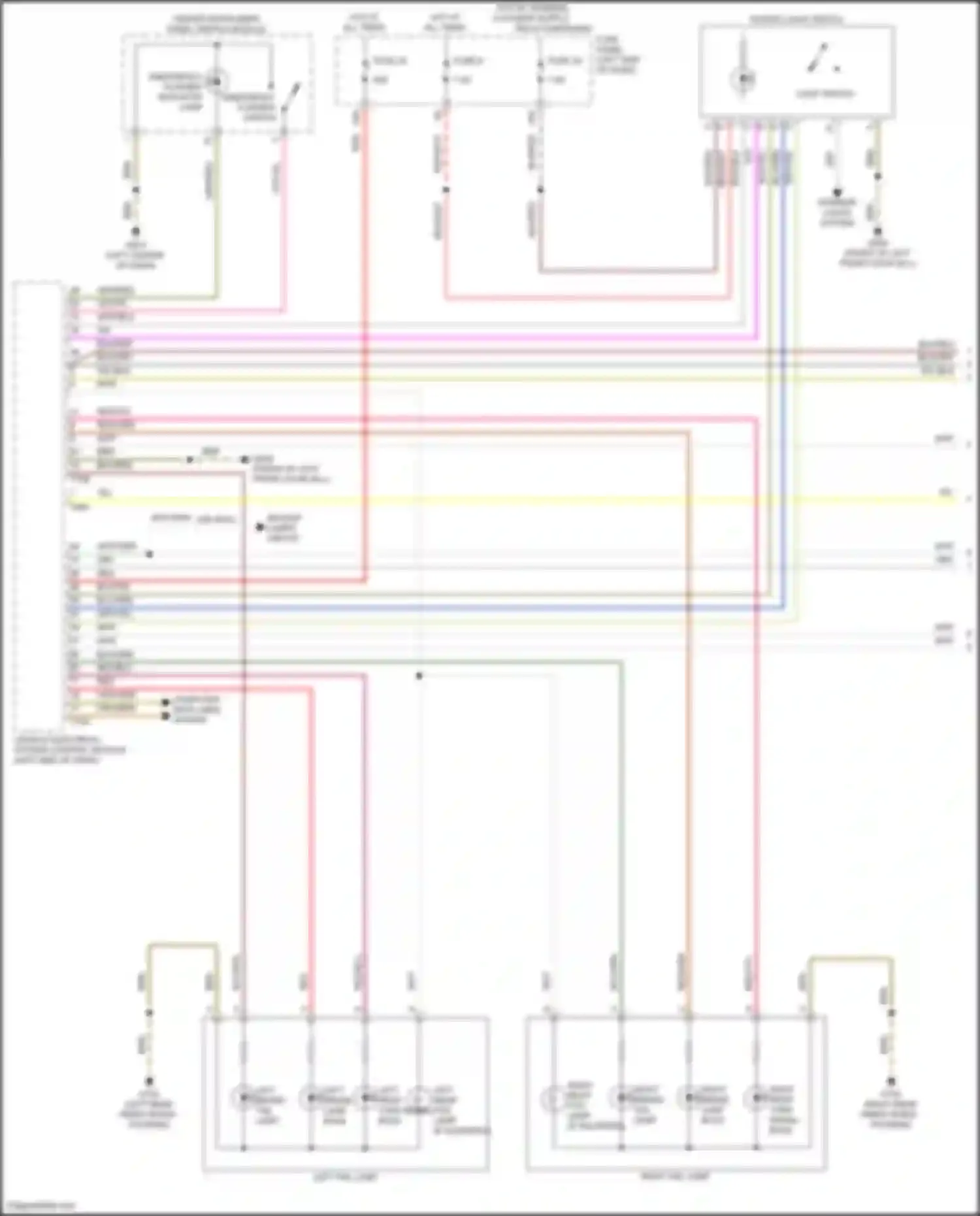 Teramont Volkswagen I facelift (2021-2024): Exterior lamps circuit (1 of 3)