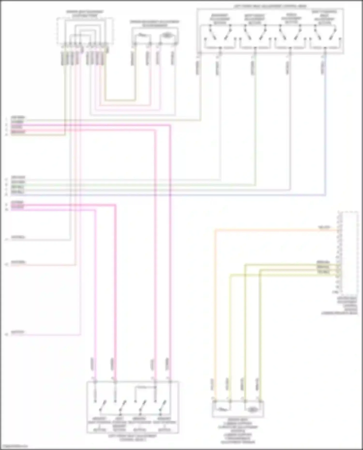 Wiring diagram backrest adjustment button for Volkswagen Teramont I facelift (2021-2024) (2 of 3)
