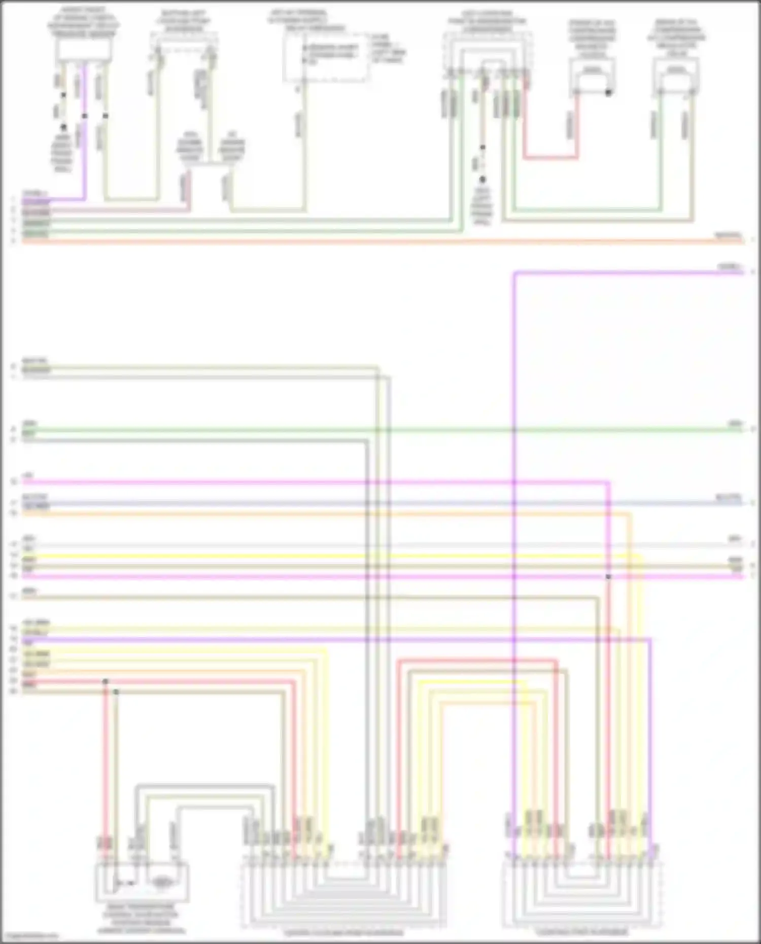 Wiring diagram bottom left coupling point in interior for Volkswagen Teramont I facelift (2021-2024) (26 of 33)