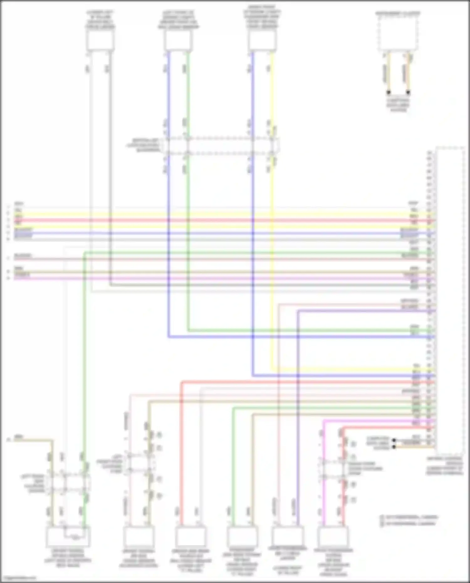 Wiring diagram bottom left coupling point in interior for Volkswagen Teramont I facelift (2021-2024) (20 of 33)