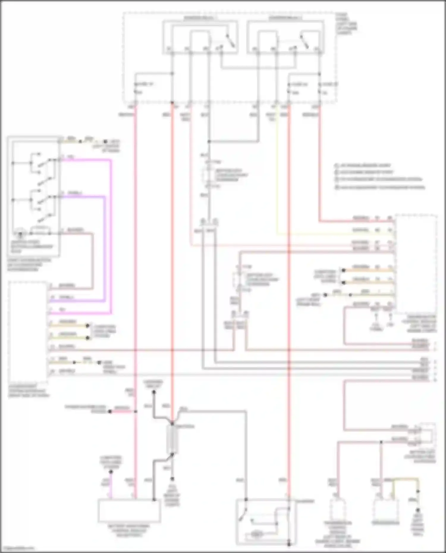Wiring diagram bottom left coupling point in interior for Volkswagen Teramont I facelift (2021-2024) (9 of 33)