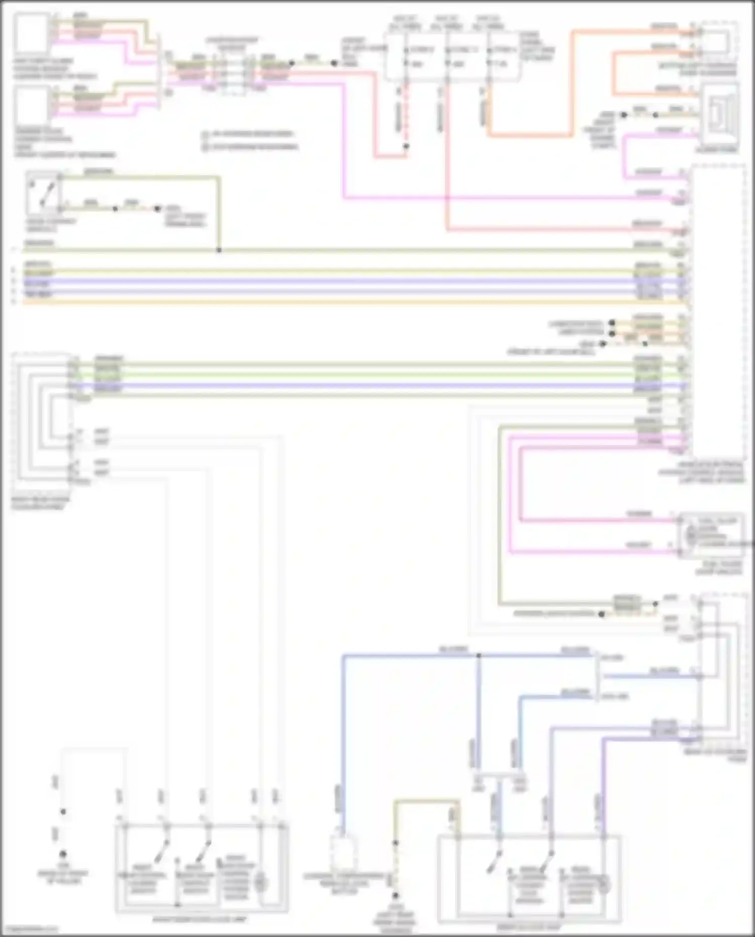 Wiring diagram bottom left coupling point in interior for Volkswagen Teramont I facelift (2021-2024) (3 of 33)