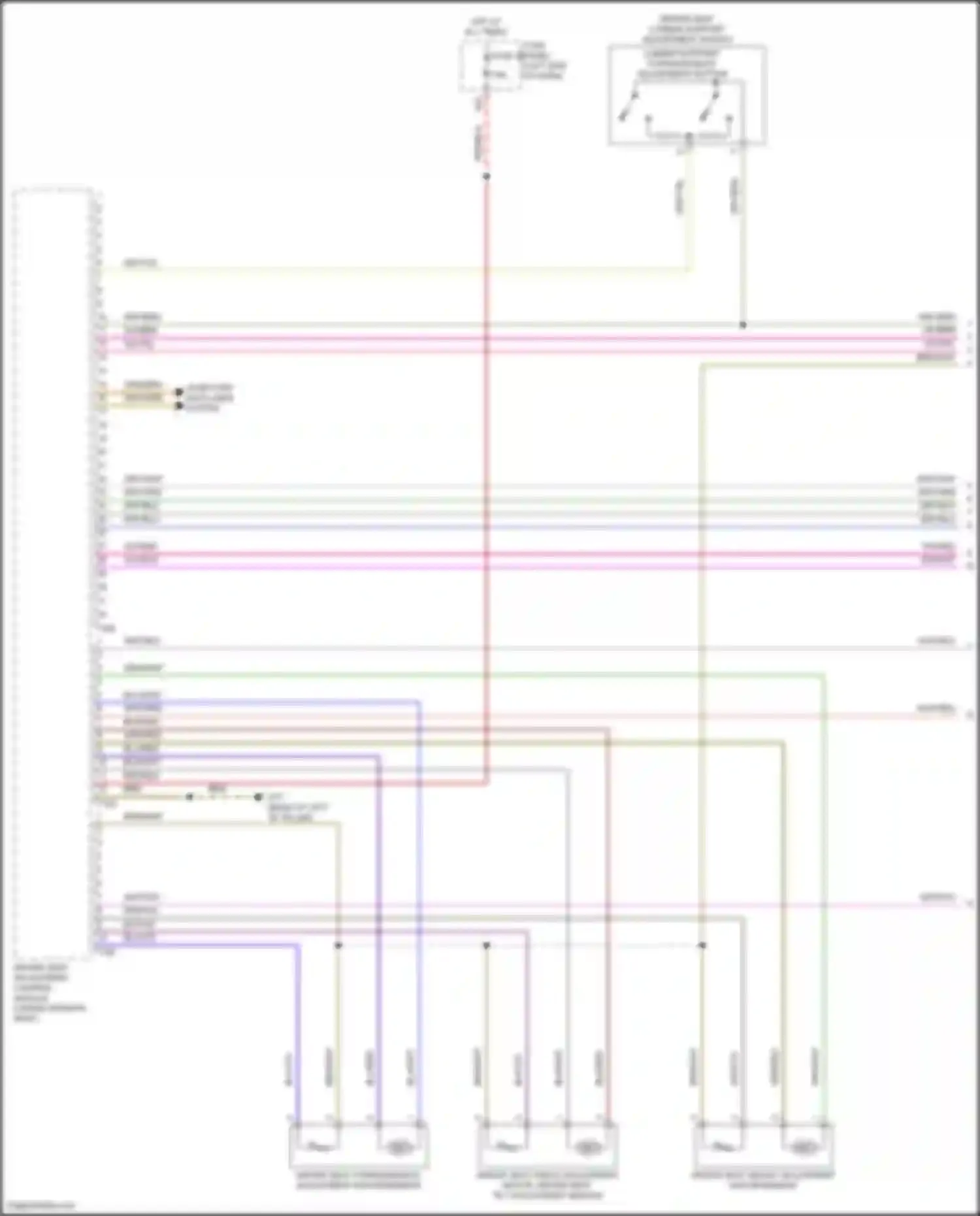 Wiring diagram driver seat adjustment control module for Volkswagen Teramont I facelift (2021-2024) (2 of 6)