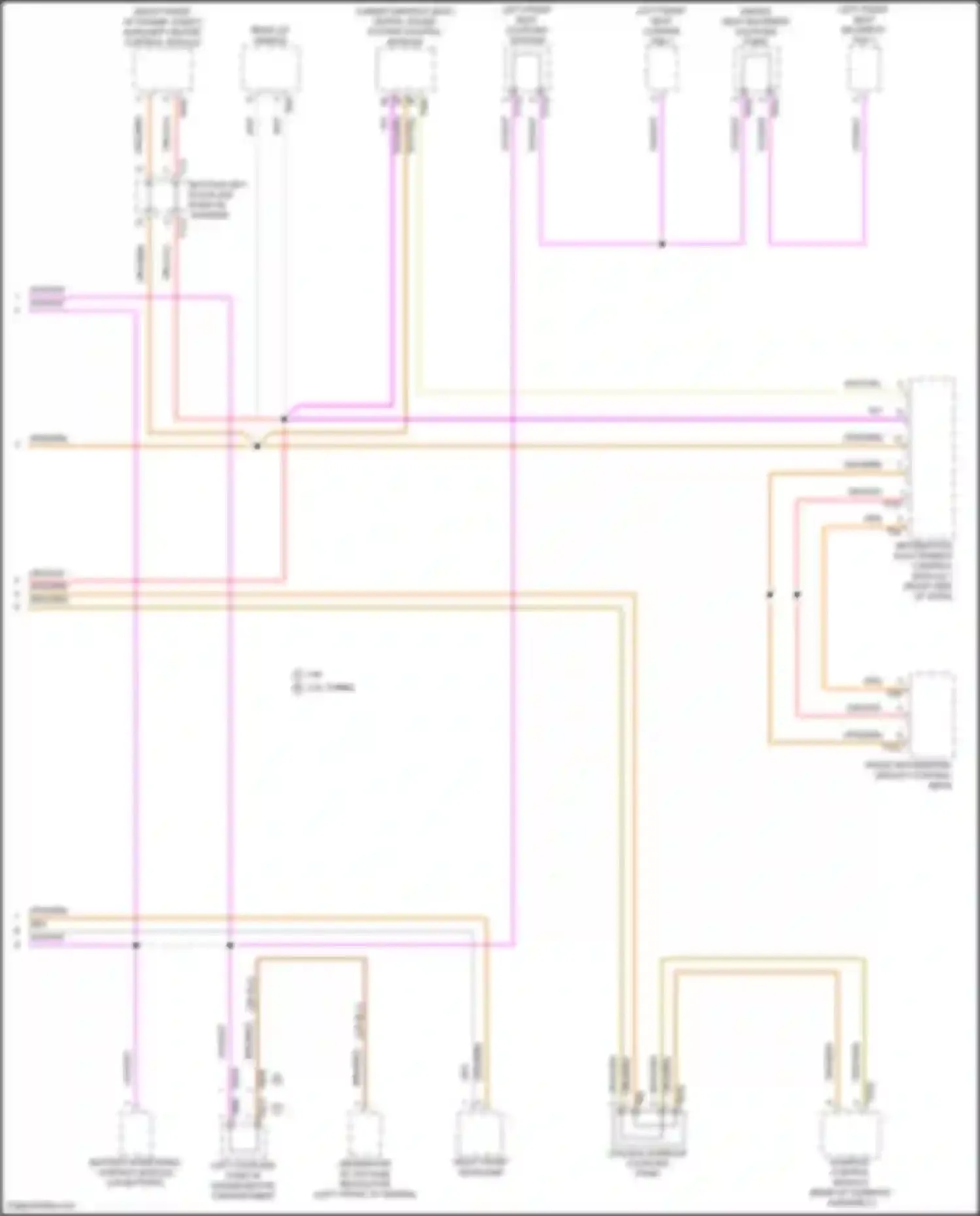 Wiring diagram driver seat backrest coupling point for Volkswagen Teramont I facelift (2021-2024) (1 of 6)
