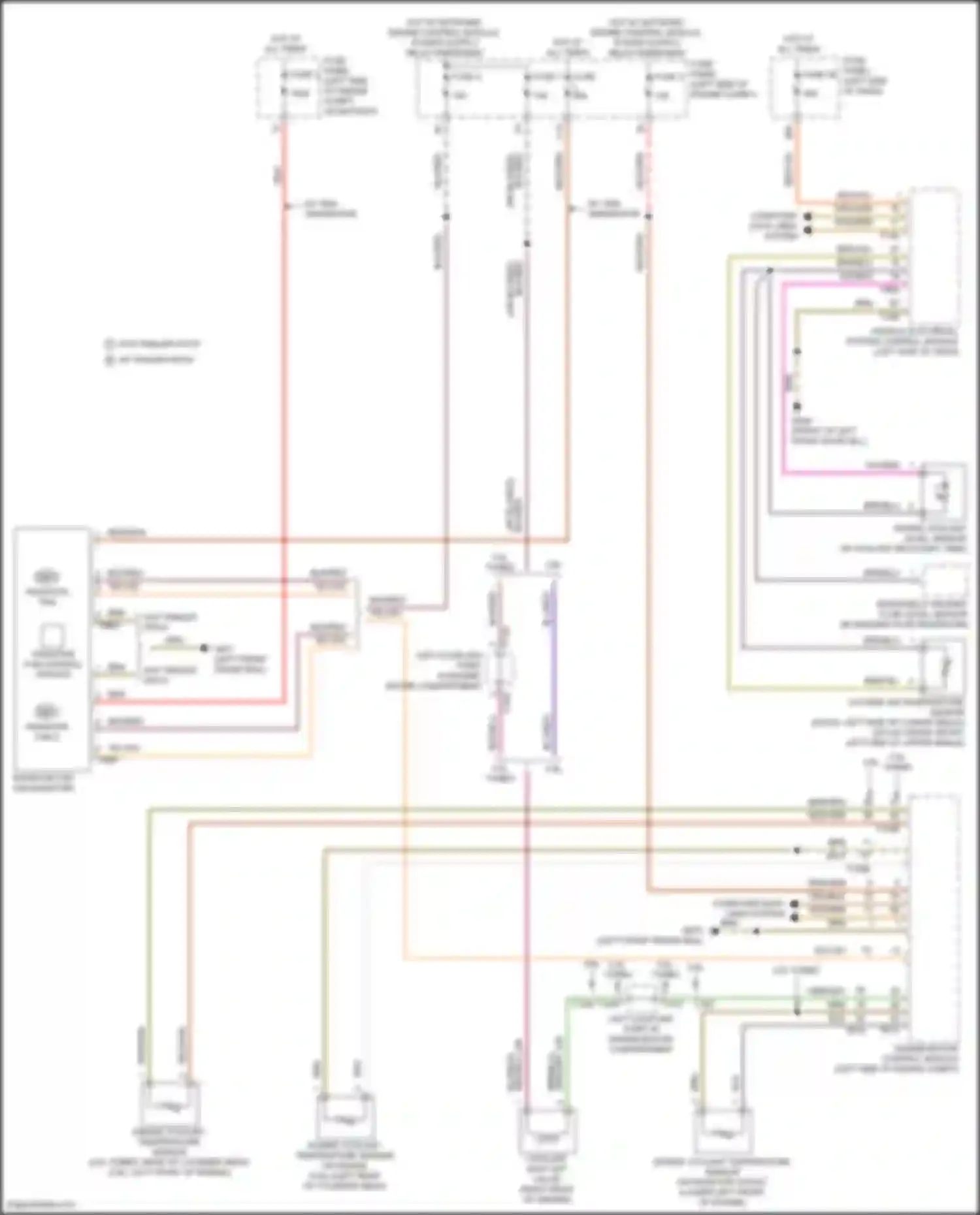 Wiring diagram engine coolant temperature sensor on engine for Volkswagen Teramont I facelift (2021-2024) (2 of 4)