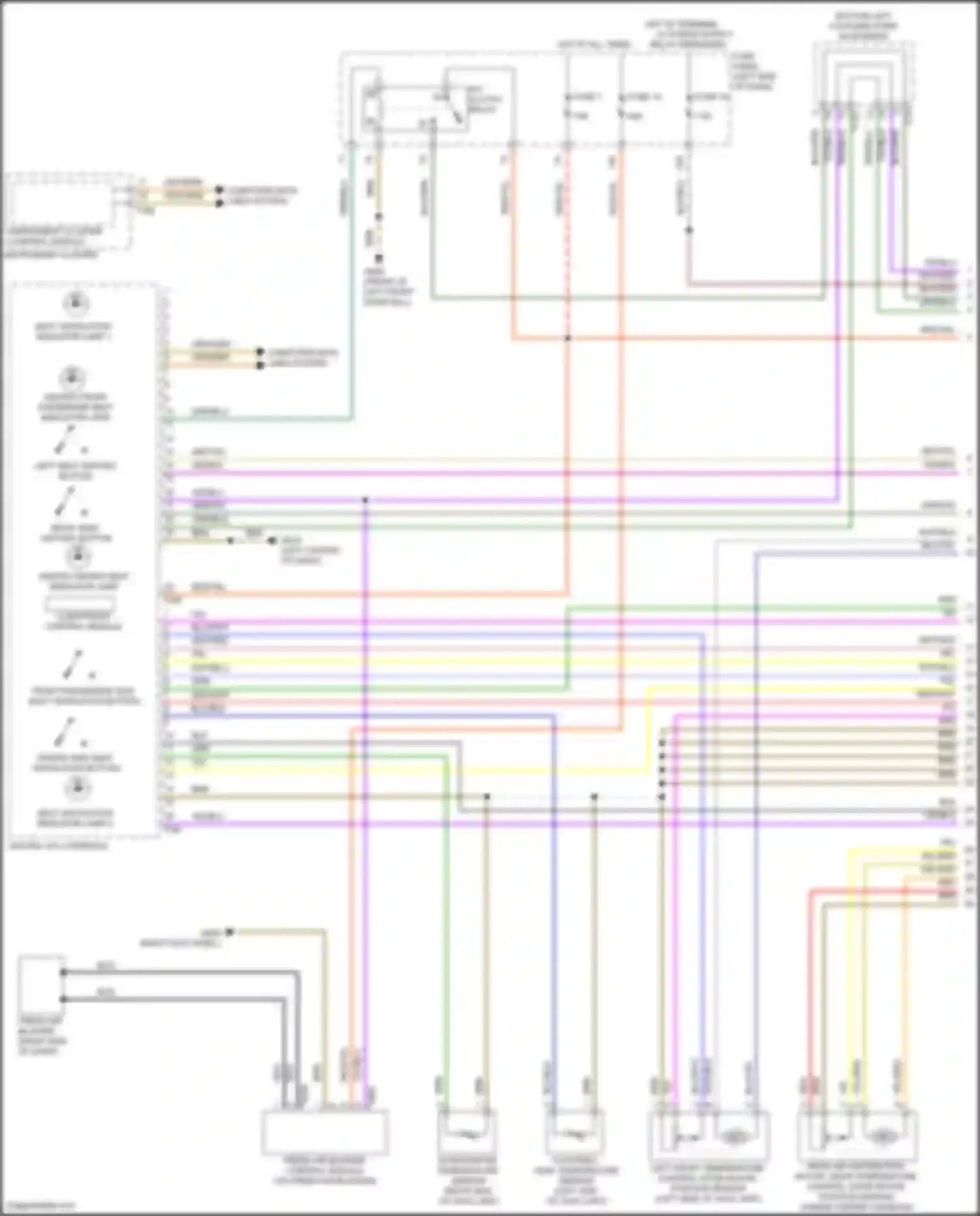Wiring diagram evaporator temperature sensor for Volkswagen Teramont I facelift (2021-2024) (1 of 2)