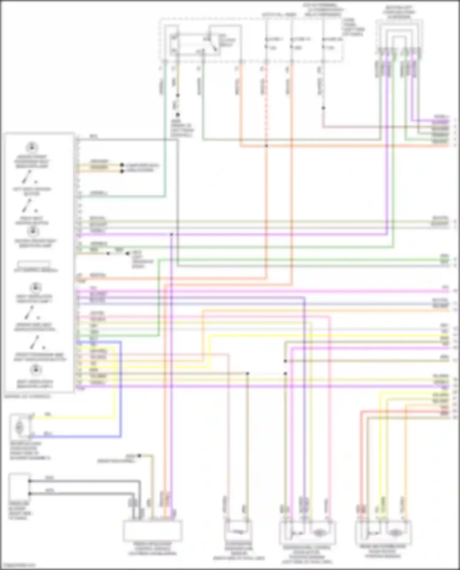 Wiring diagram heated driver seat indicator lamp for Volkswagen Teramont I facelift (2021-2024) (3 of 3)
