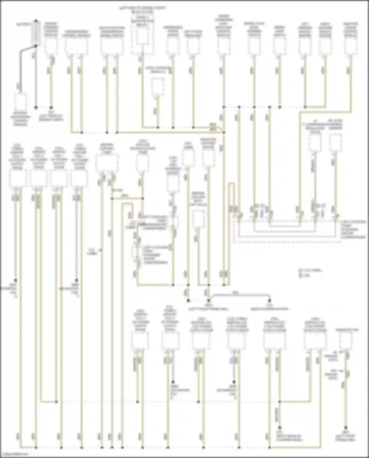 Wiring diagram left coupling point in engine/ motor compartment for Volkswagen Teramont I facelift (2021-2024) (2 of 5)