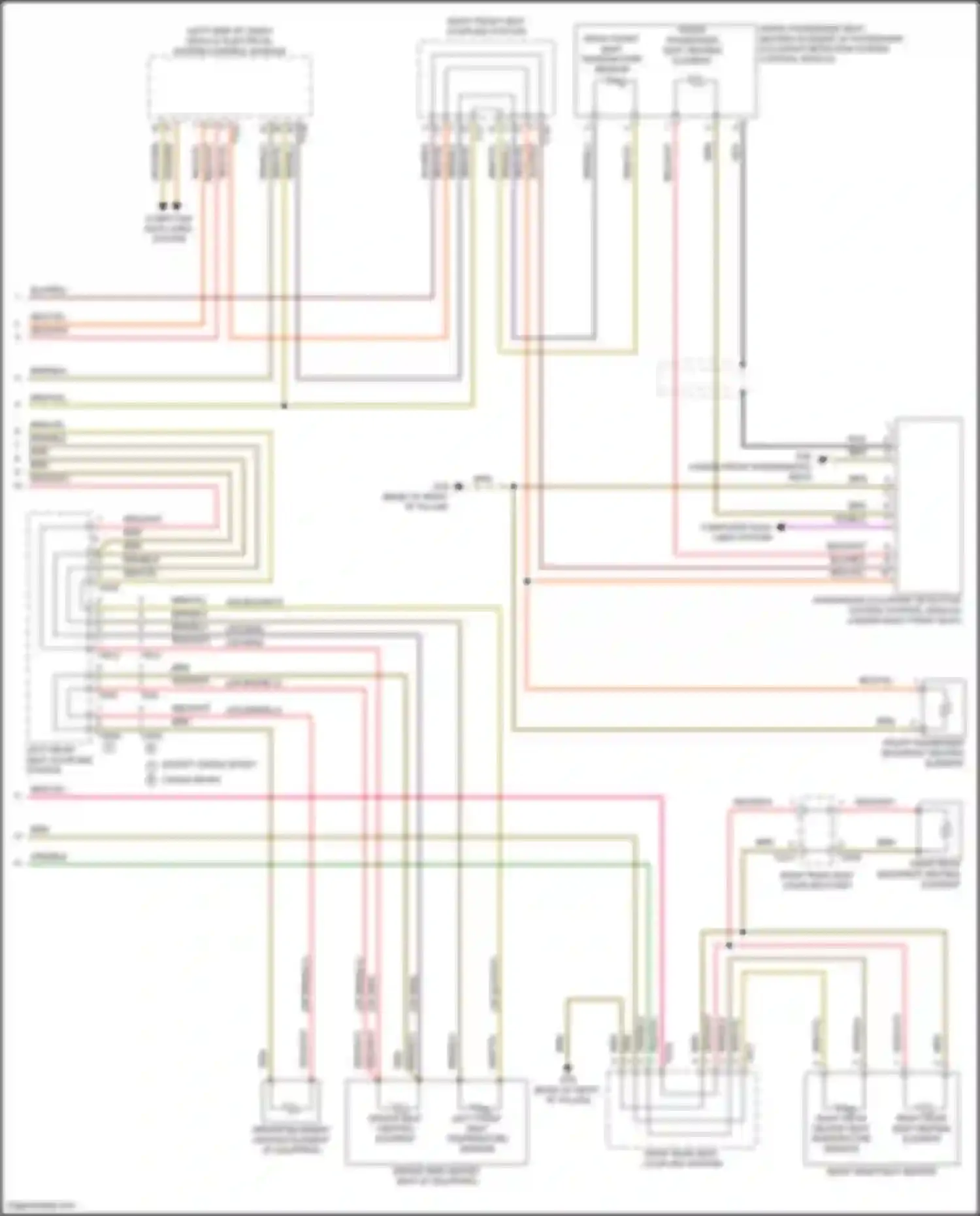 Wiring diagram left front seat coupling station for Volkswagen Teramont I facelift (2021-2024) (6 of 10)