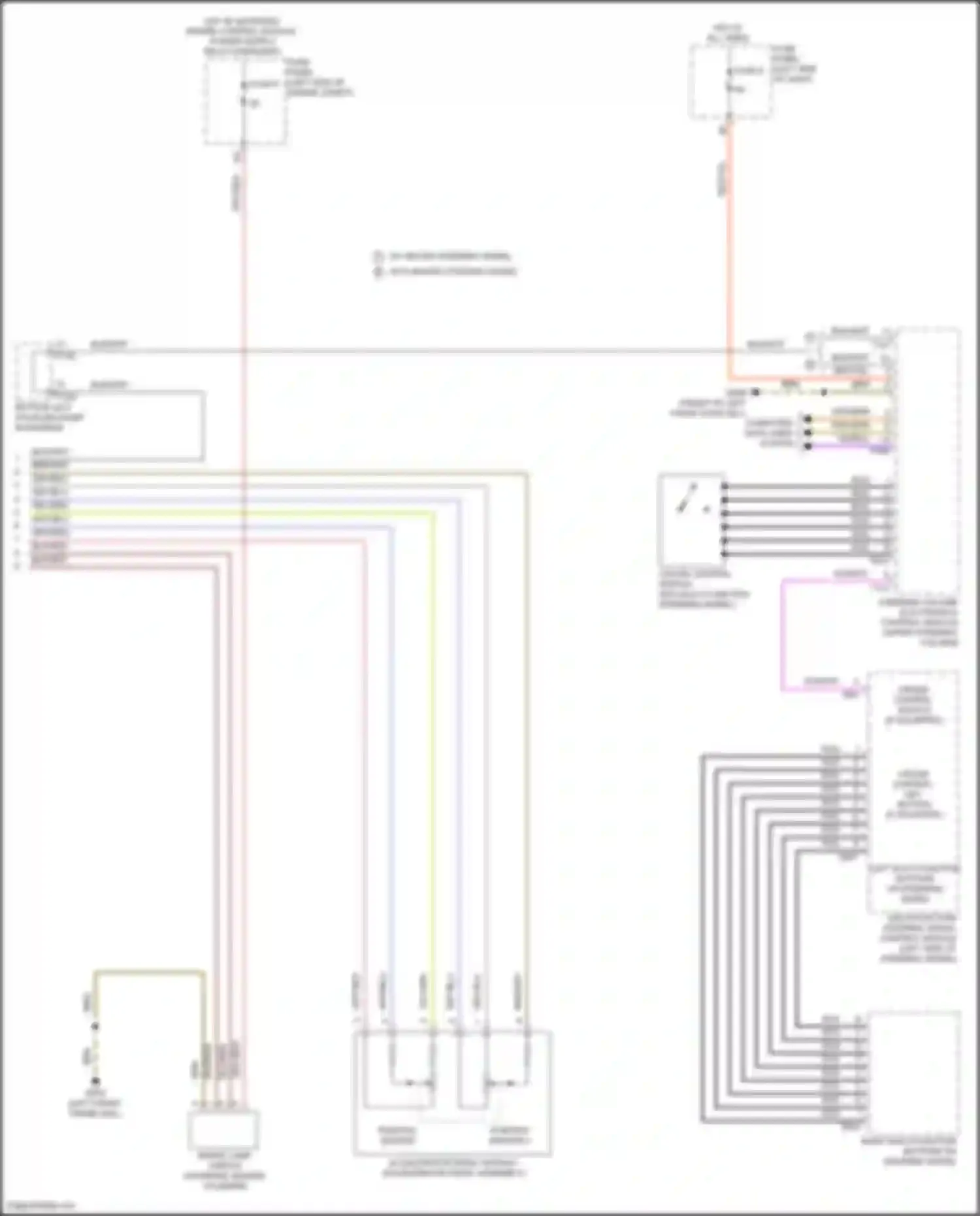 Wiring diagram left multi-function buttons on steering wheel for Volkswagen Teramont I facelift (2021-2024) (2 of 3)