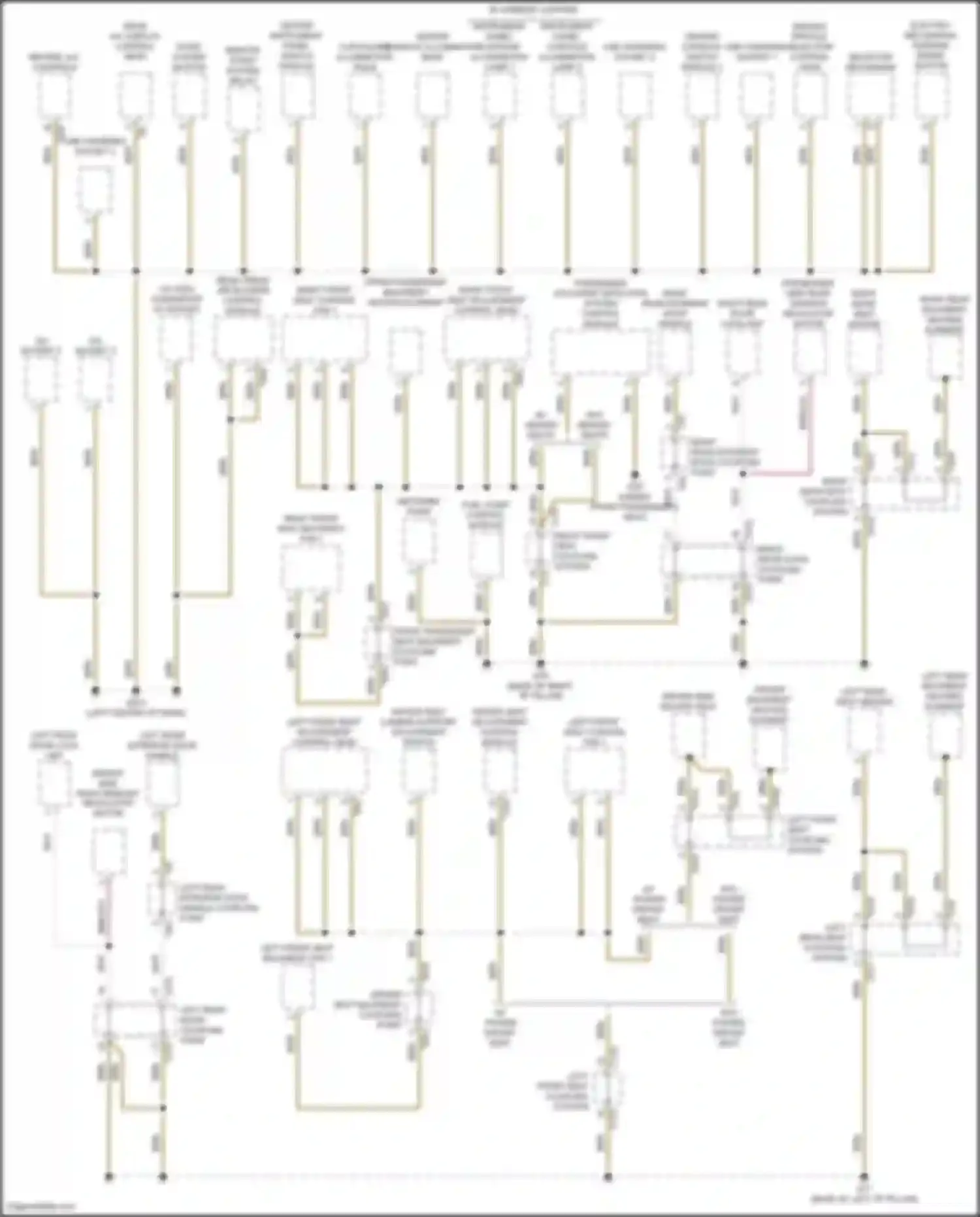 Wiring diagram left rear backrest heating element for Volkswagen Teramont I facelift (2021-2024) (1 of 2)