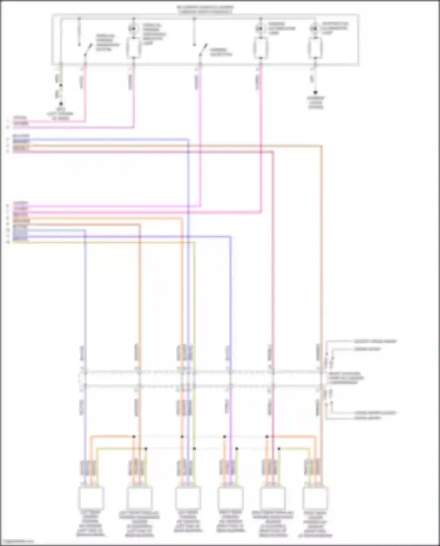 Wiring diagram left rear parallel parking assistance sensor for Volkswagen Teramont I facelift (2021-2024) (1 of 1)