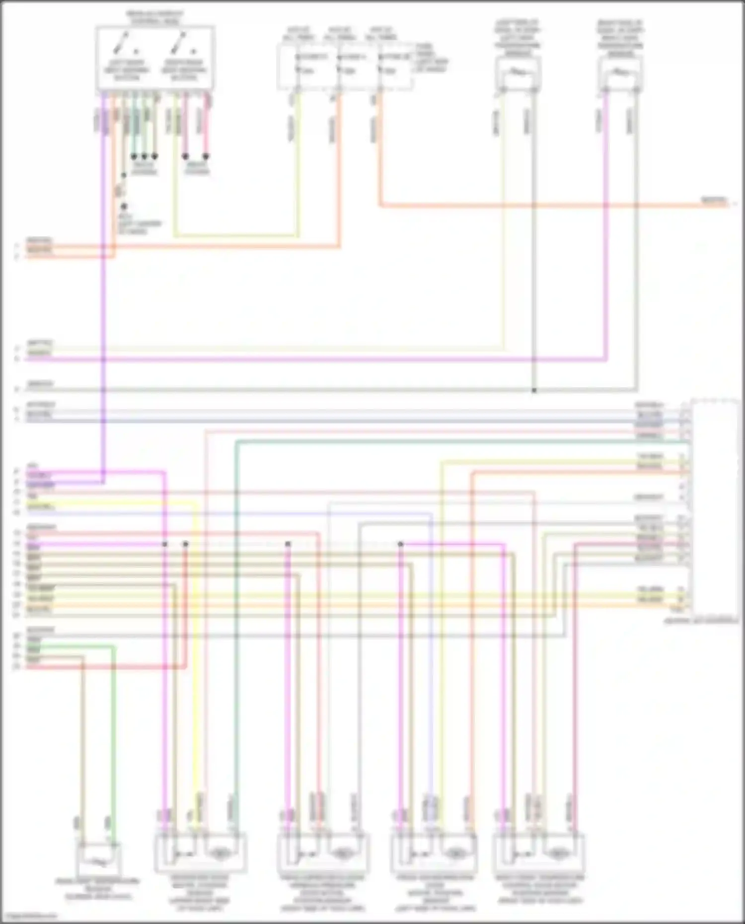 Wiring diagram left rear seat heating button for Volkswagen Teramont I facelift (2021-2024) (1 of 3)
