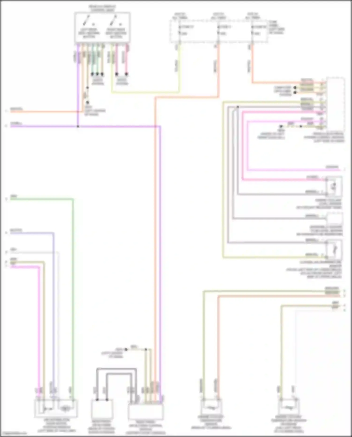 Wiring diagram left rear seat heating button for Volkswagen Teramont I facelift (2021-2024) (3 of 3)