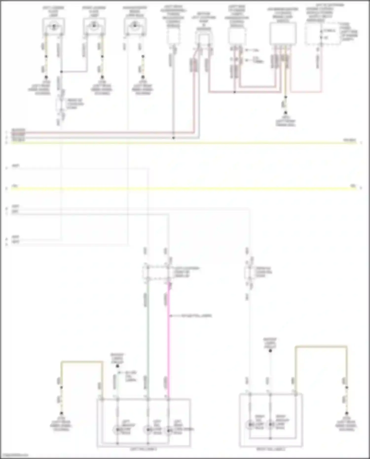 Wiring diagram left rear turn signal bulb for Volkswagen Teramont I facelift (2021-2024) (2 of 2)