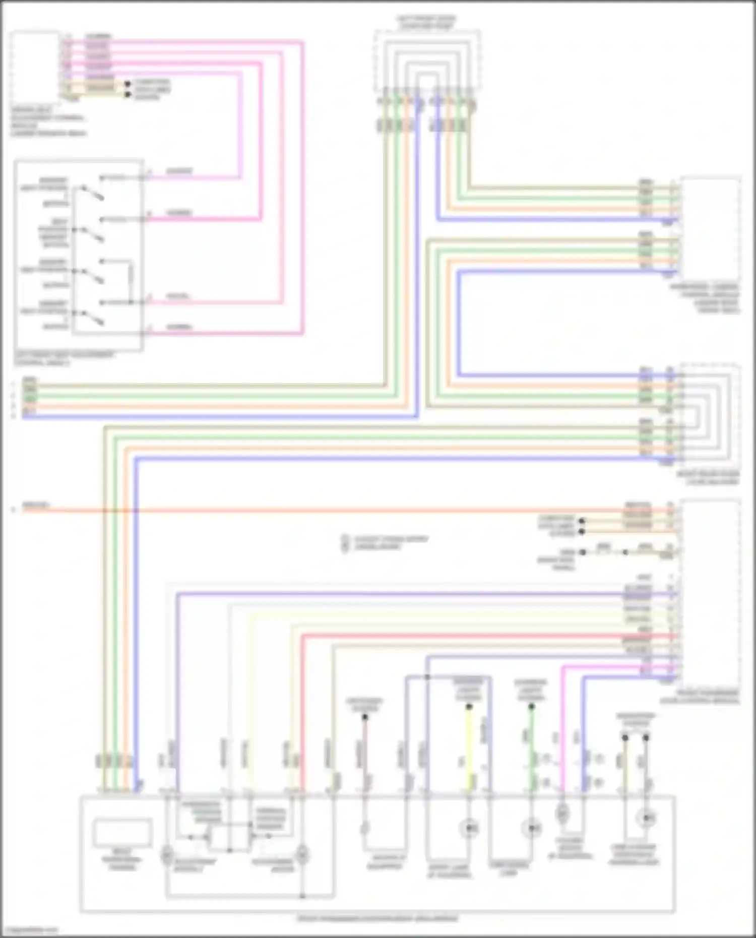 Wiring diagram memory seat position 2 button for Volkswagen Teramont I facelift (2021-2024) (2 of 2)