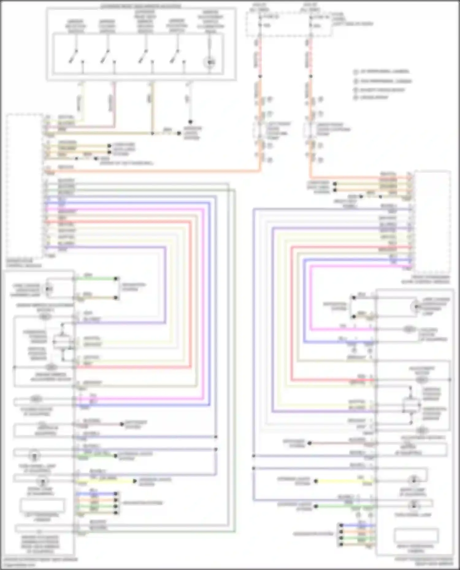 Wiring diagram mirror selector switch for Volkswagen Teramont I facelift (2021-2024) (2 of 2)