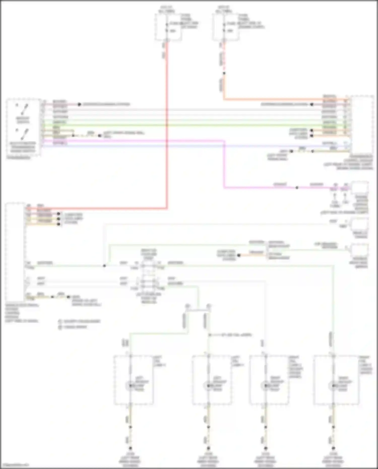 Wiring diagram multi-function transmission range switch for Volkswagen Teramont I facelift (2021-2024) (2 of 4)