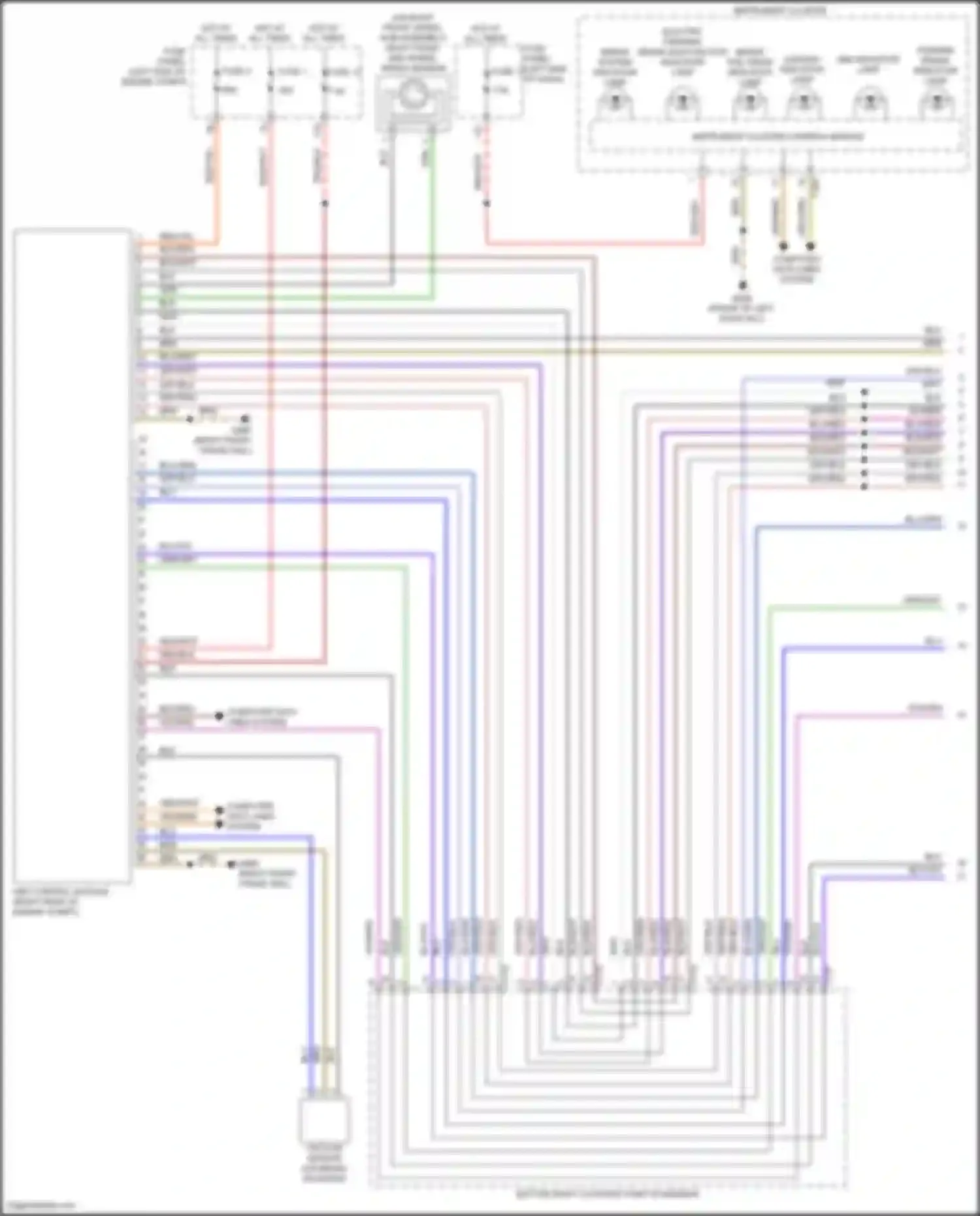 Wiring diagram parking brake indicator lamp for Volkswagen Teramont I facelift (2021-2024) (1 of 3)