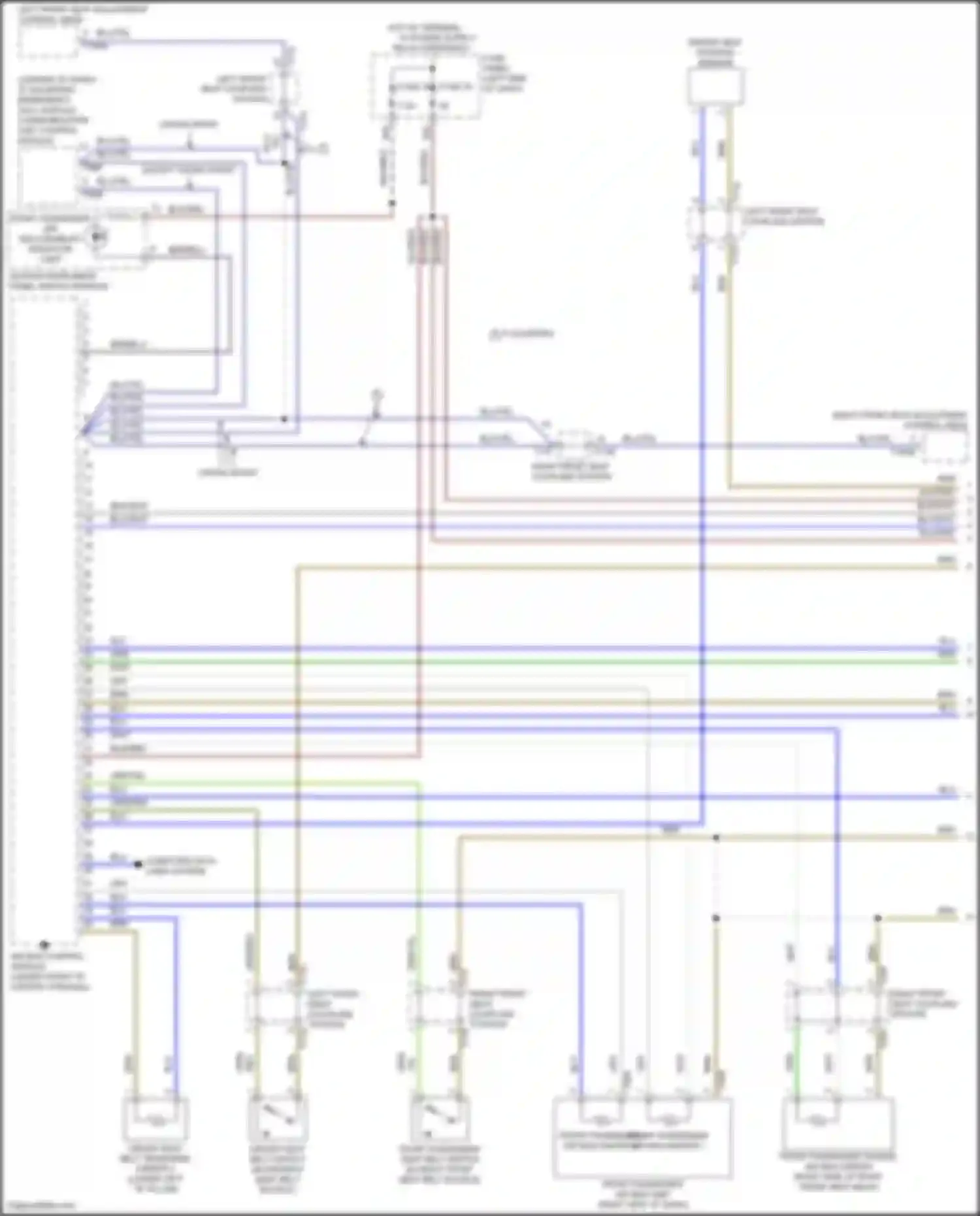 Wiring diagram right front seat adjustment control head for Volkswagen Teramont I facelift (2021-2024) (4 of 4)