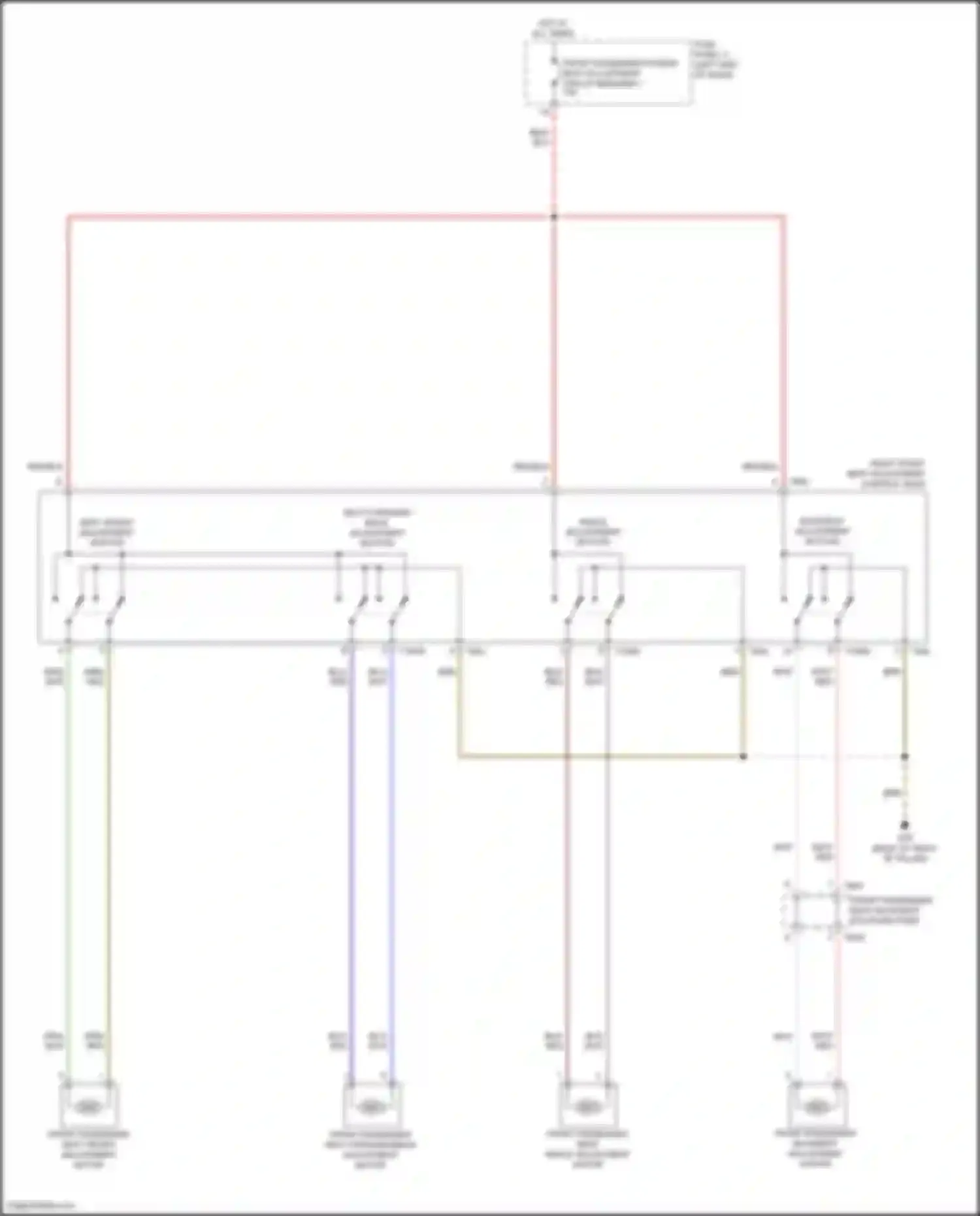 Wiring diagram seat forward/back adjustment button for Volkswagen Teramont I facelift (2021-2024) (3 of 3)