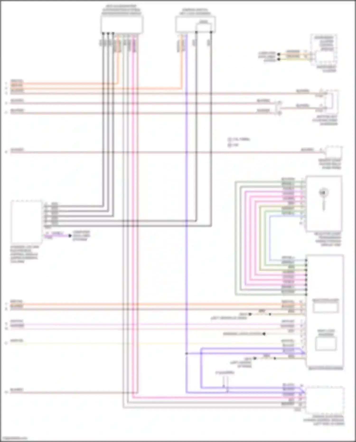 Wiring diagram selector lever transmission range position display unit for Volkswagen Teramont I facelift (2021-2024) (2 of 2)