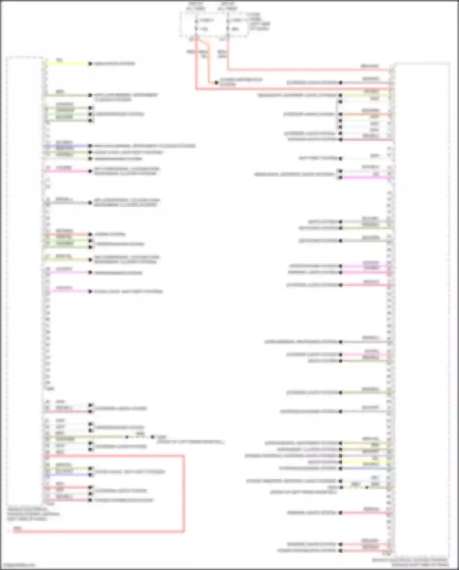 Wiring diagram supplemental restraints system for Volkswagen Teramont I facelift (2021-2024) (6 of 6)