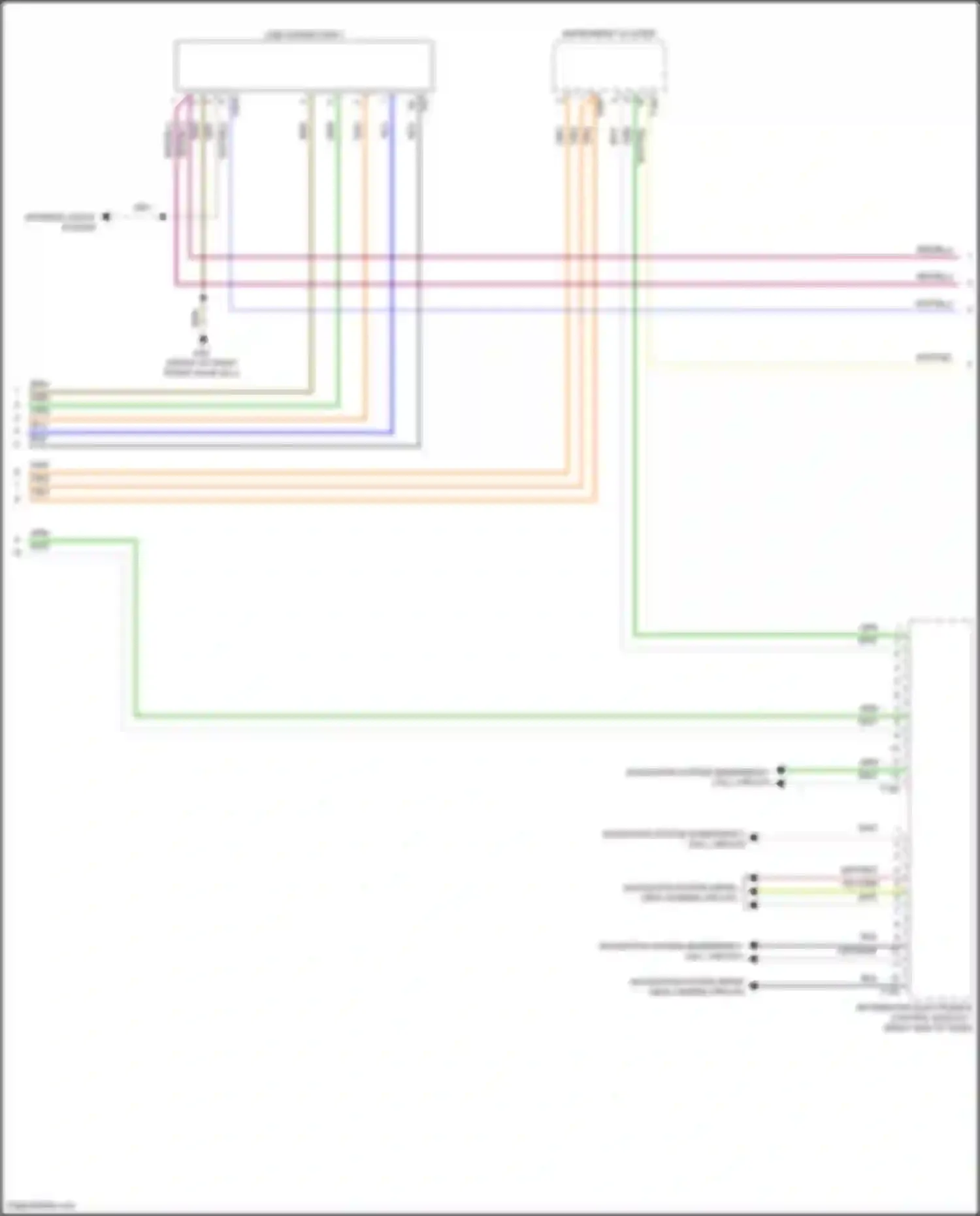 Wiring diagram usb connection 1 for Volkswagen Teramont I facelift (2021-2024) (3 of 7)