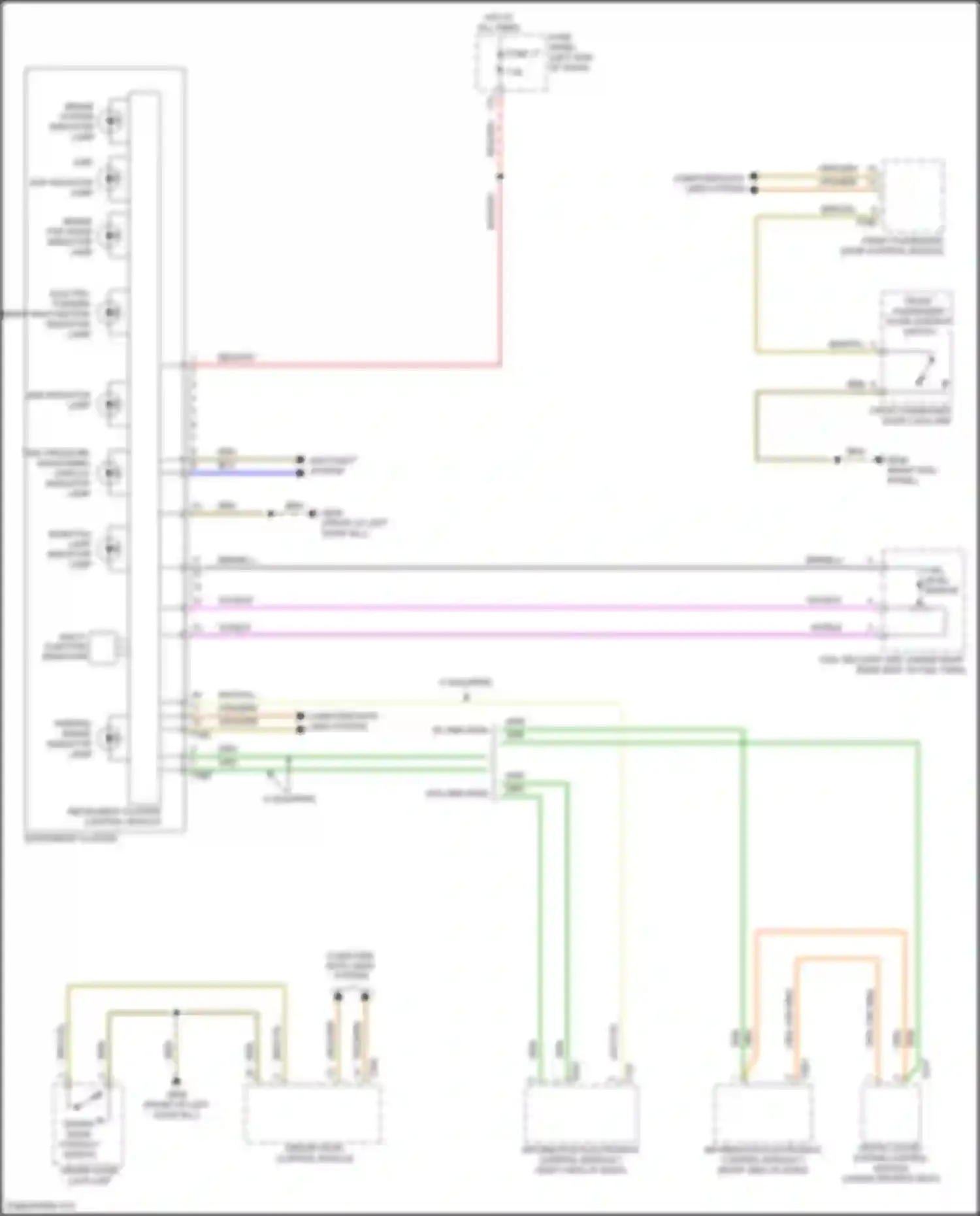 Wiring diagram asr/ esp indicator lamp for Volkswagen Teramont I (2017-2021) (1 of 1)