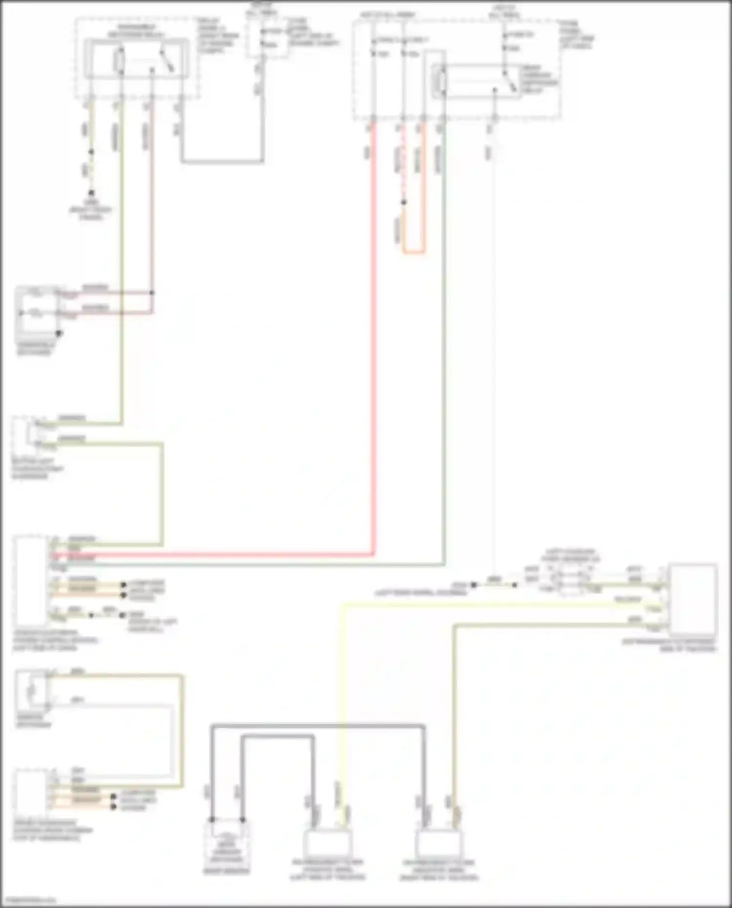 Wiring diagram bottom left coupling point in interior for Volkswagen Teramont I (2017-2021) (20 of 30)