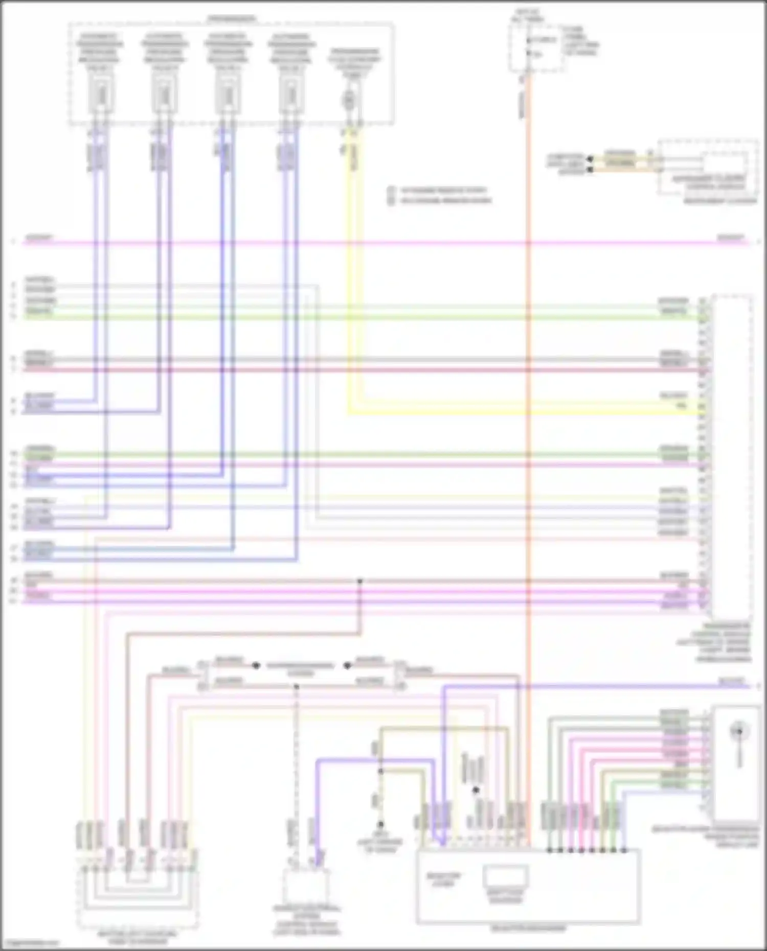 Wiring diagram bottom left coupling point in interior for Volkswagen Teramont I (2017-2021) (1 of 30)