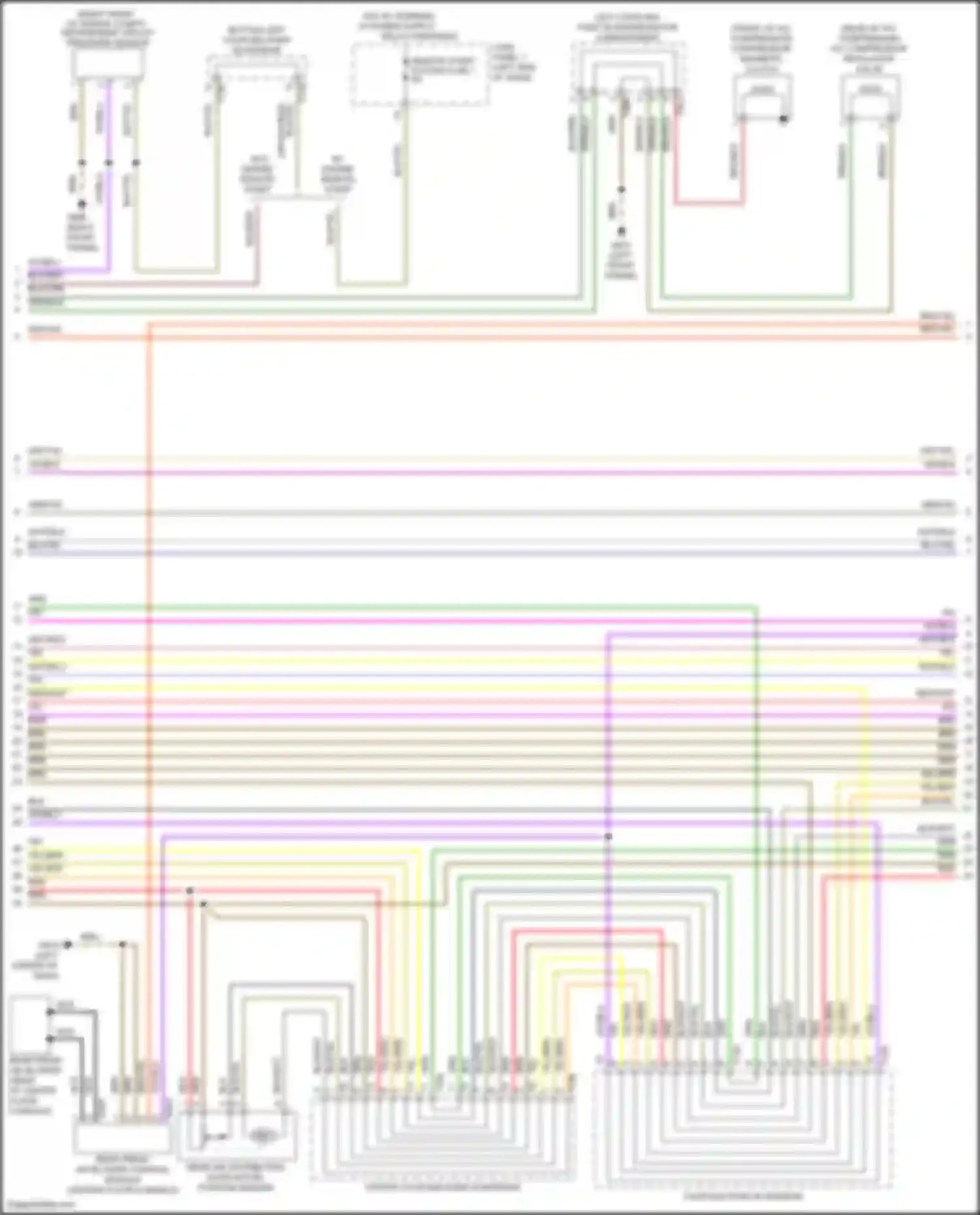 Wiring diagram bottom left coupling point in interior for Volkswagen Teramont I (2017-2021) (3 of 30)