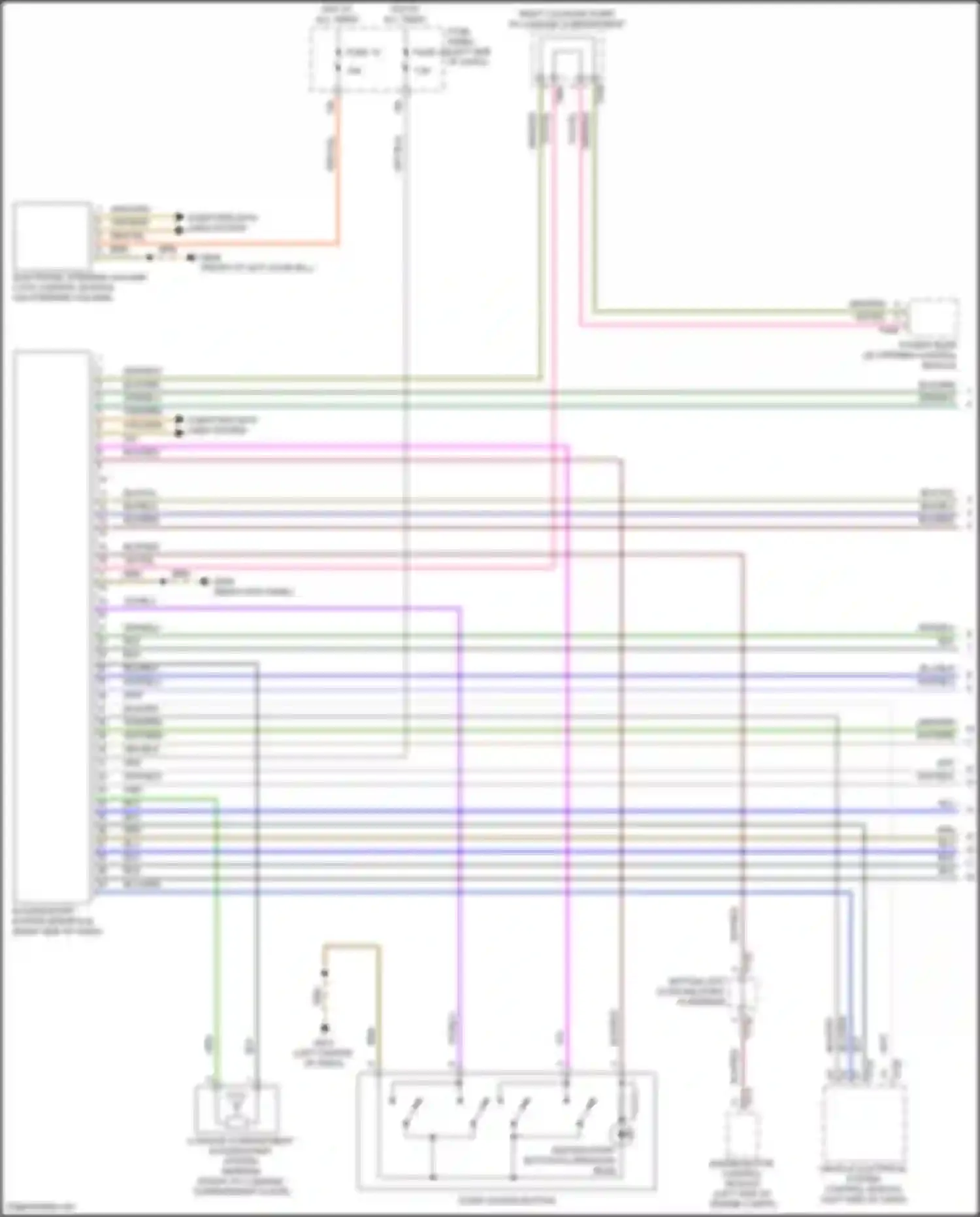 Wiring diagram bottom left coupling point in interior for Volkswagen Teramont I (2017-2021) (11 of 30)