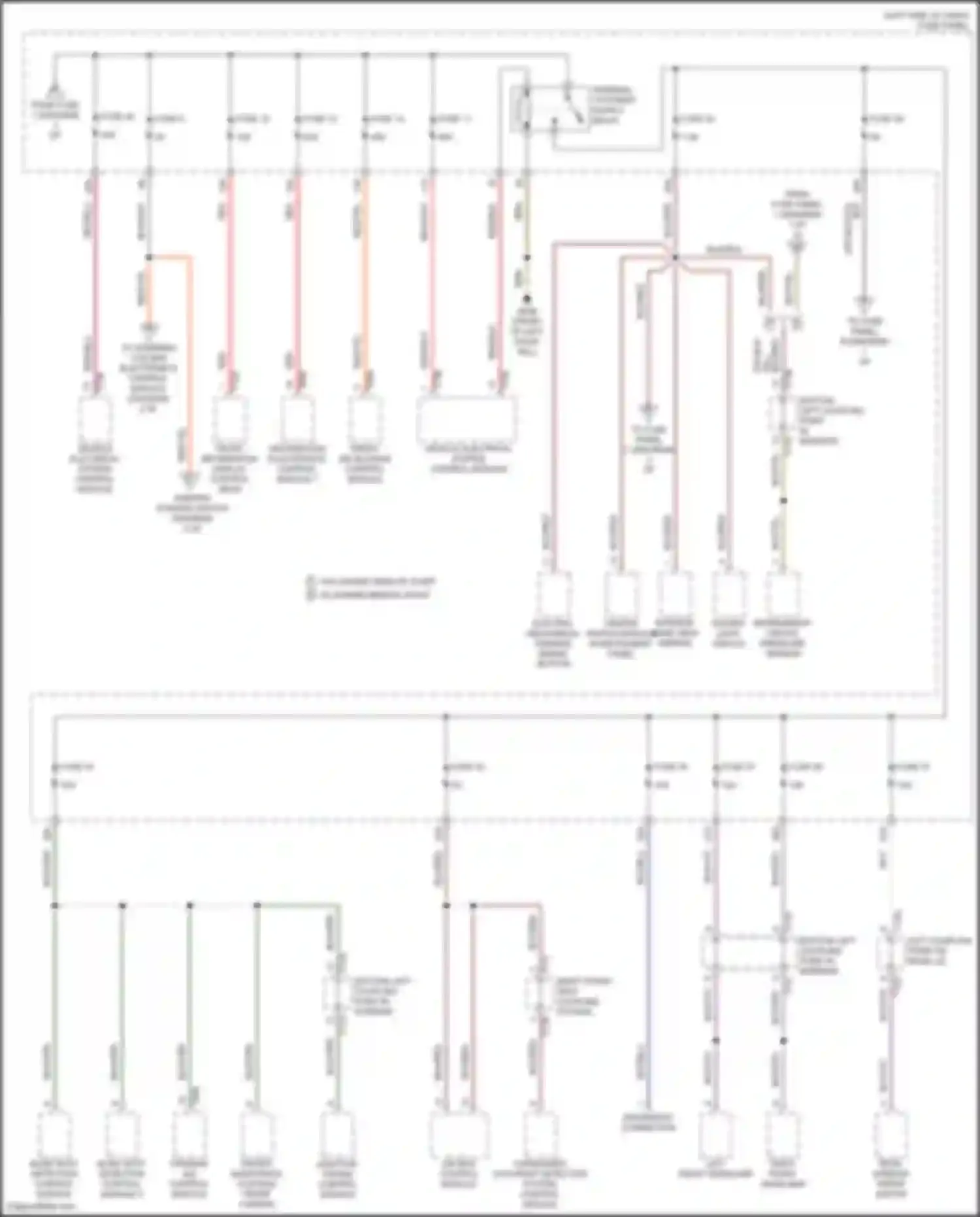 Wiring diagram bottom left coupling point in interior for Volkswagen Teramont I (2017-2021) (19 of 30)