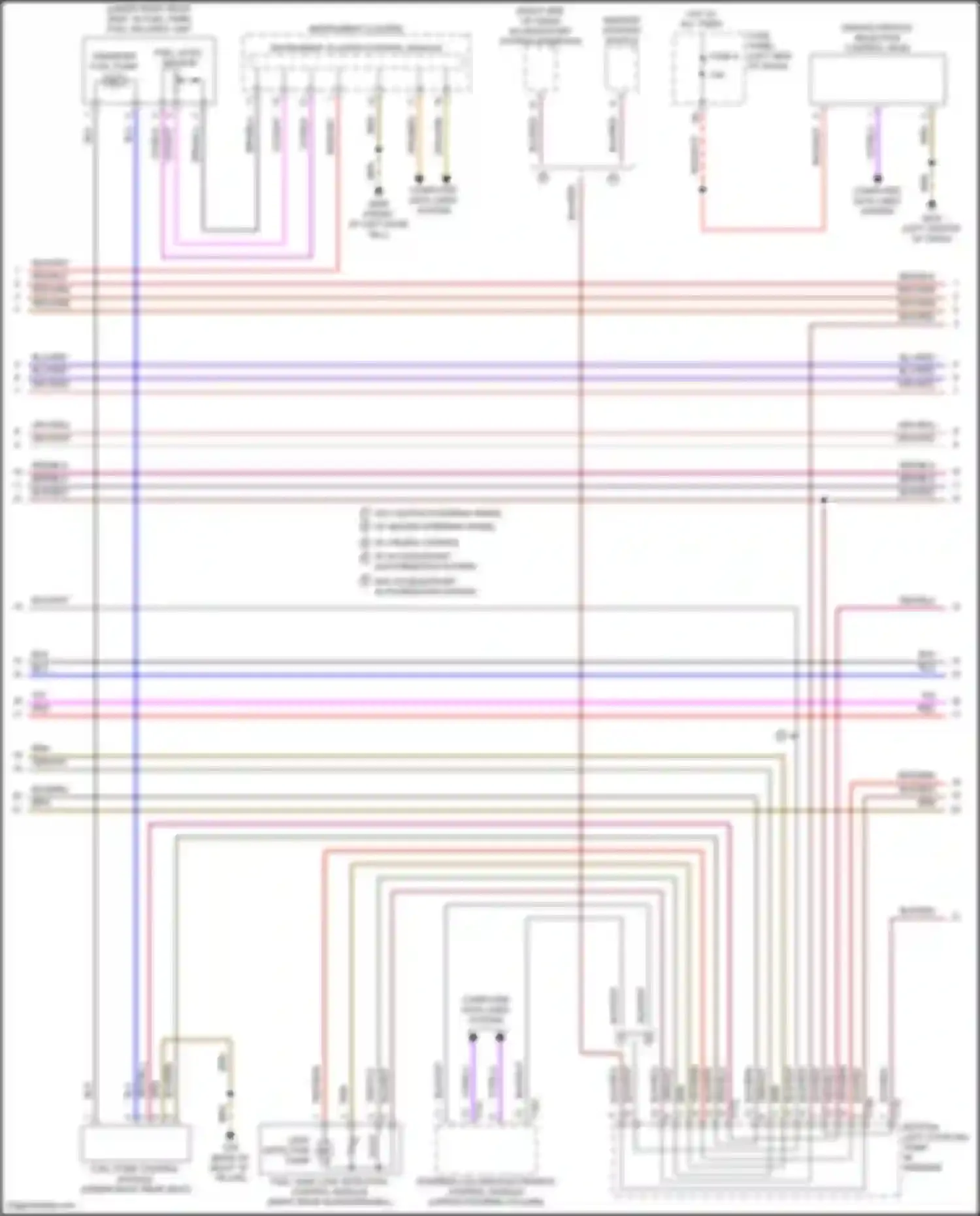 Wiring diagram bottom left coupling point in interior for Volkswagen Teramont I (2017-2021) (30 of 30)