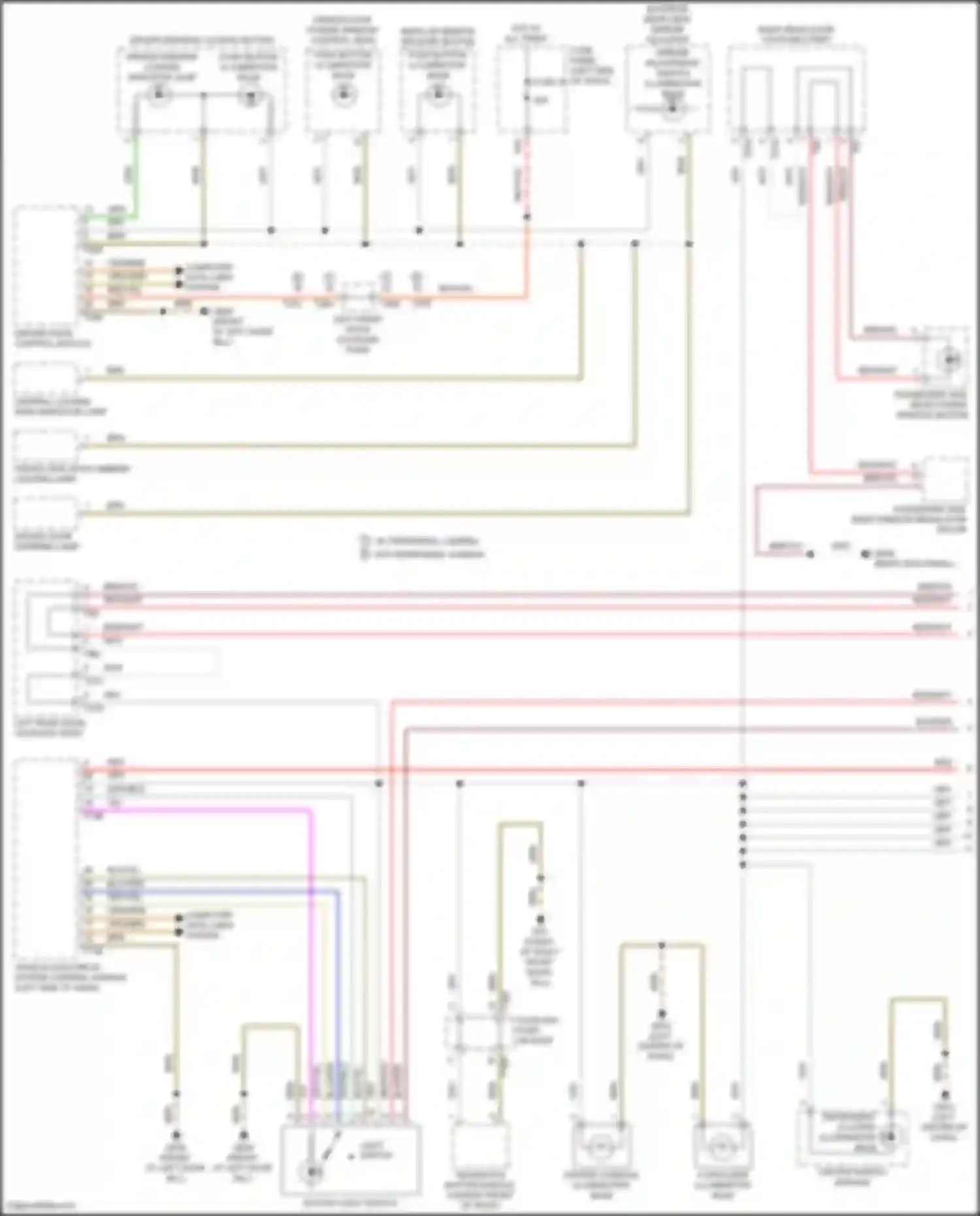 Wiring diagram central locking safe indicator lamp for Volkswagen Teramont I (2017-2021) (3 of 4)
